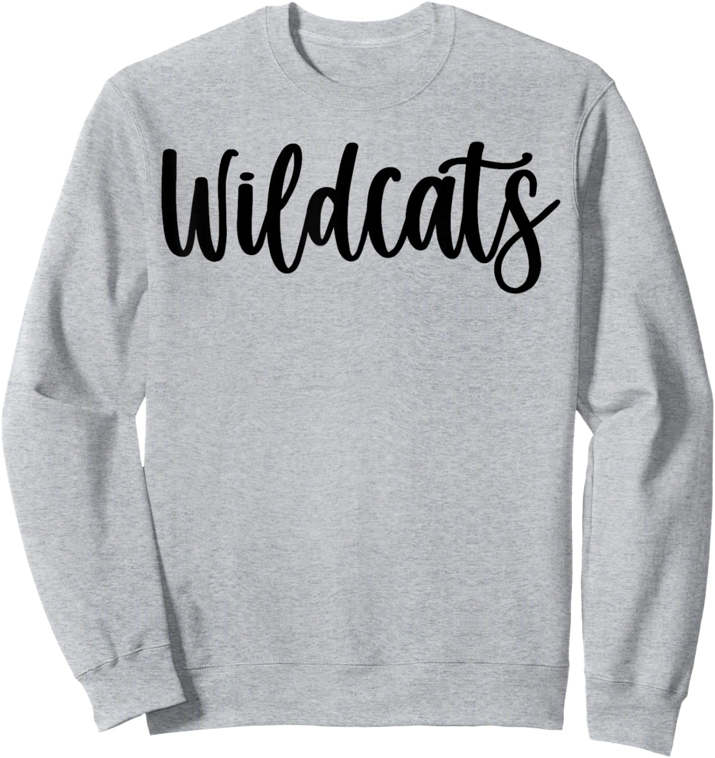 Wildcats School Spirit Team Mascot Game Night Sweatshirt - Sweatshirt | Ash