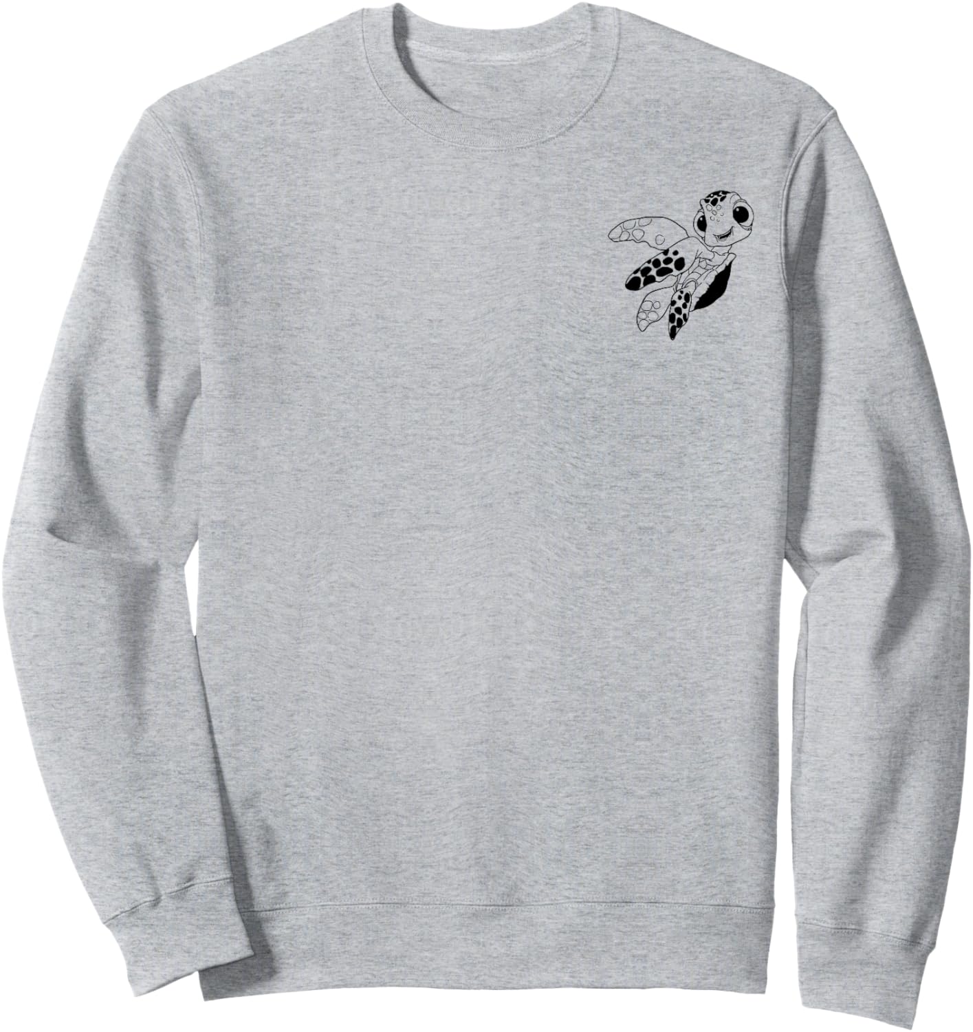 Disney Pixar Finding Nemo Squirt Outline Pocket Wave Sweatshirt - Sweatshirt | Ash