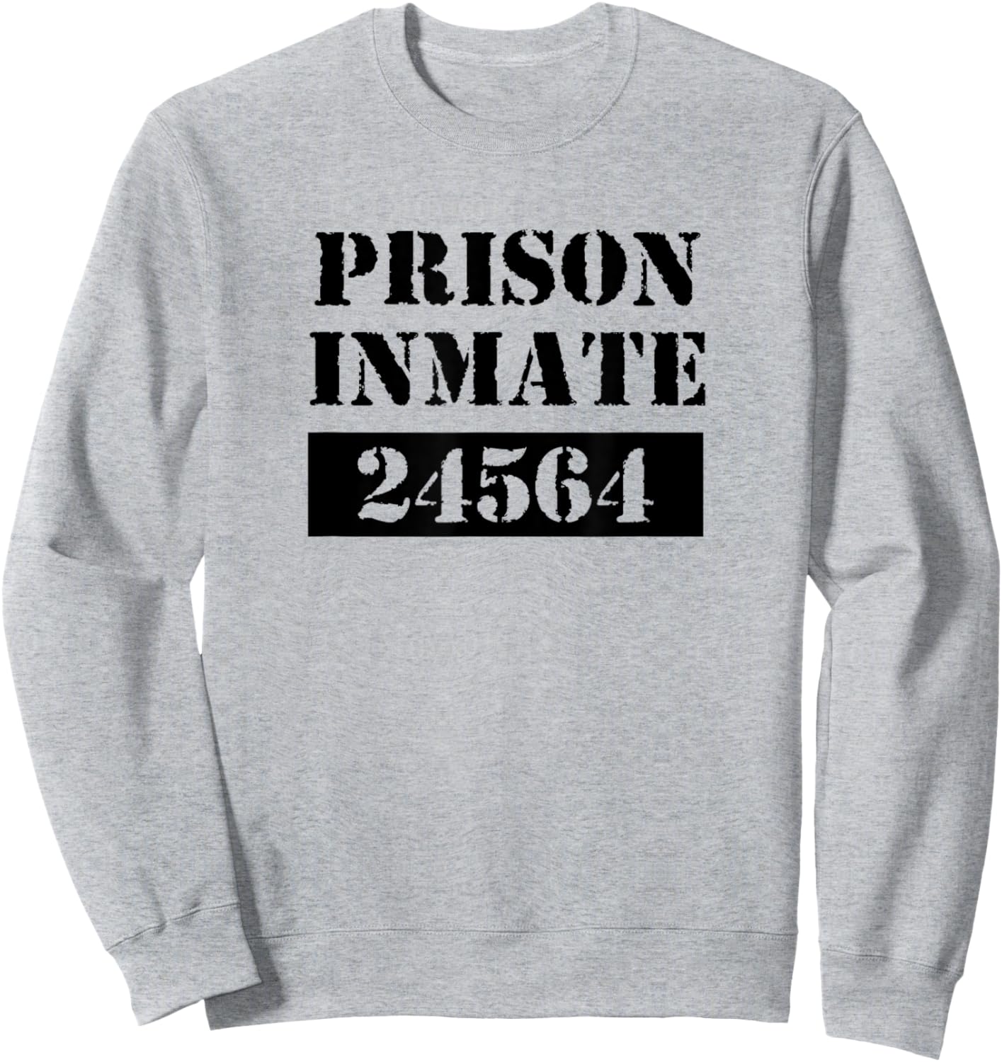 Prisoner Costume Orange Prison Uniform Halloween Jail Inmate Sweatshirt - Sweatshirt | Ash