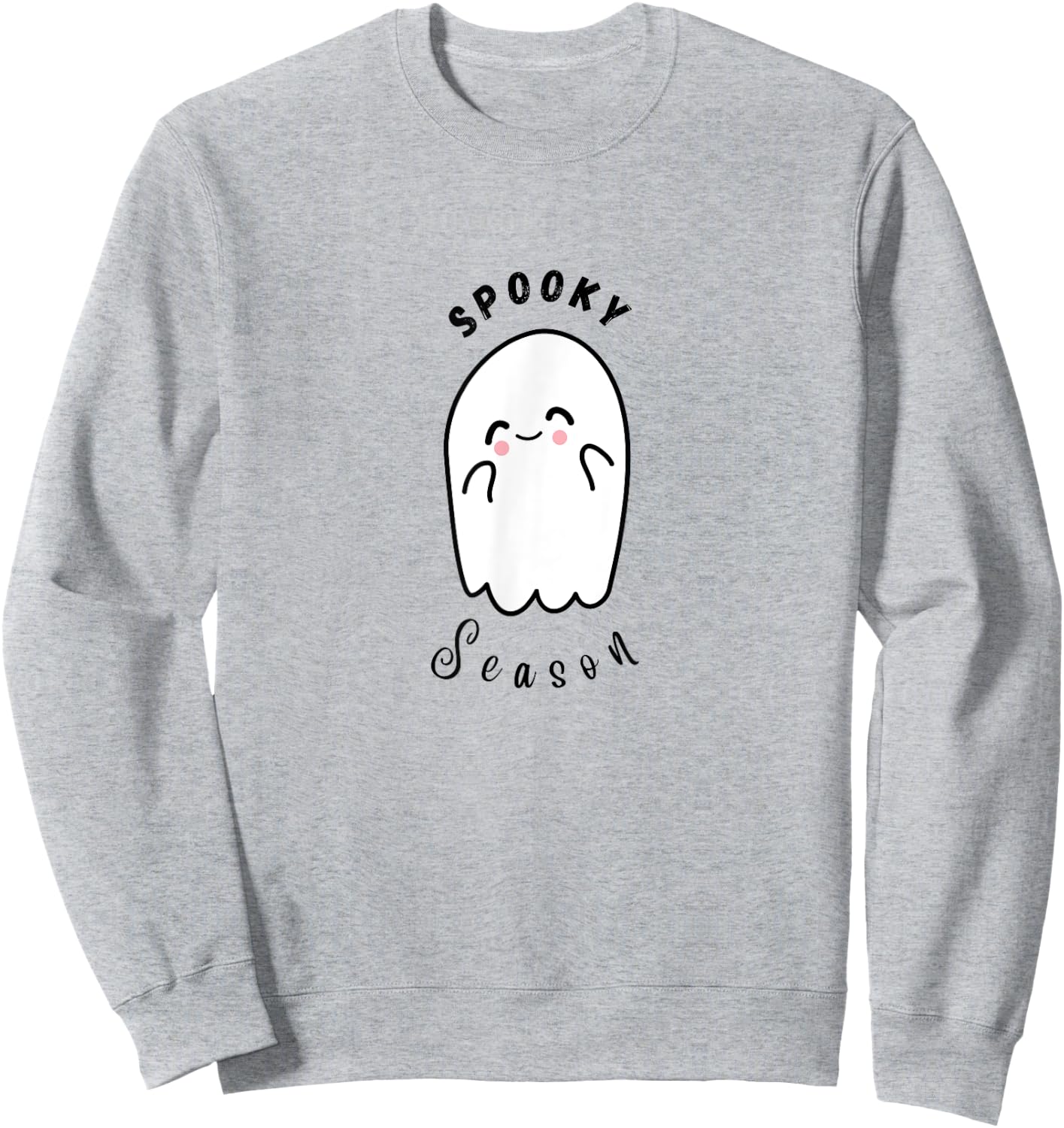 Cute Spooky Season Ghost Halloween Sweatshirt - Sweatshirt | Ash