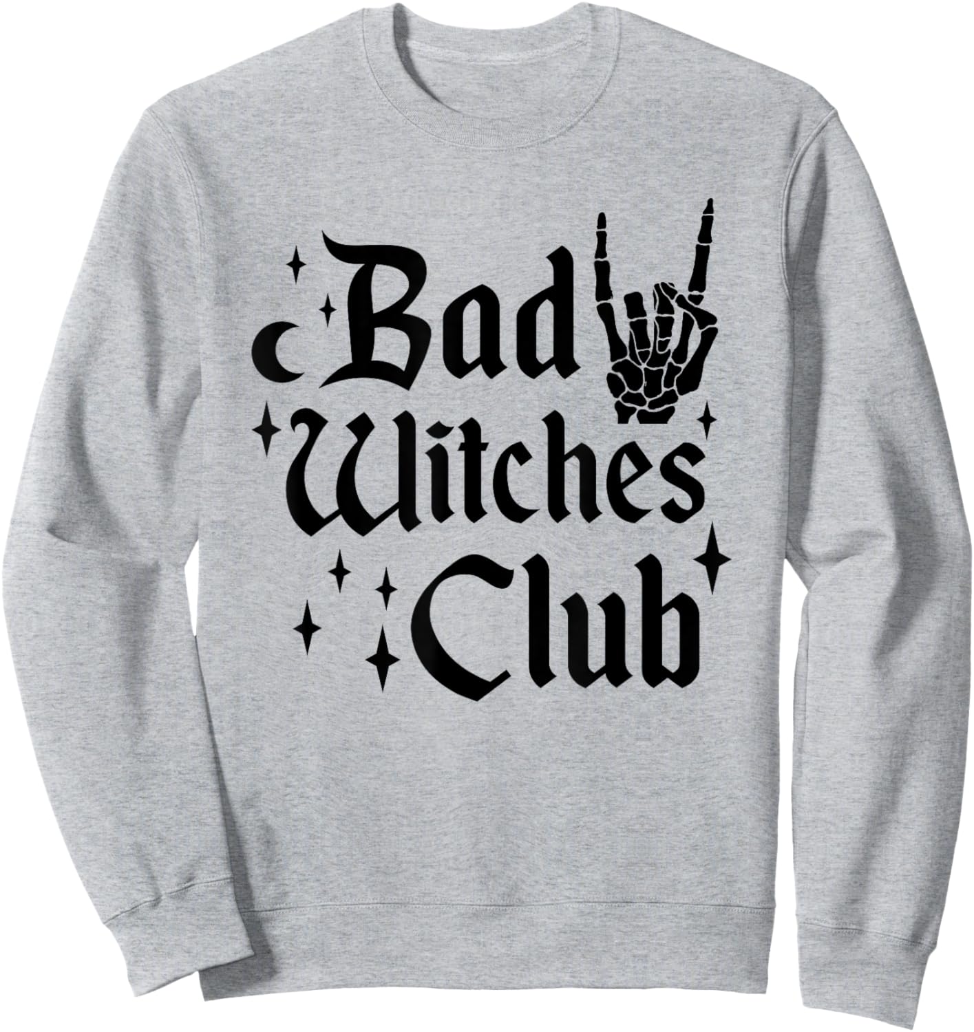 Bad Witches Club Girls Witch Halloween Costume Witchcraft Sweatshirt - Sweatshirt | Ash