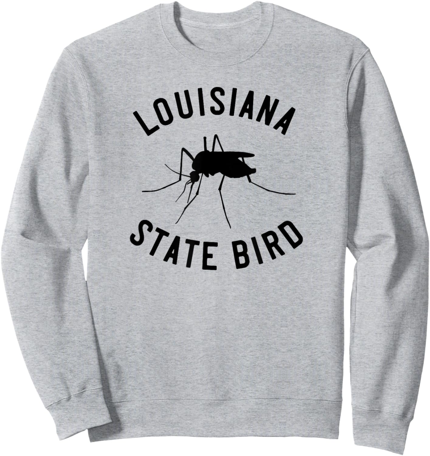 Classic Louisiana Mosquito State Bird Sweatshirt - Sweatshirt | Ash