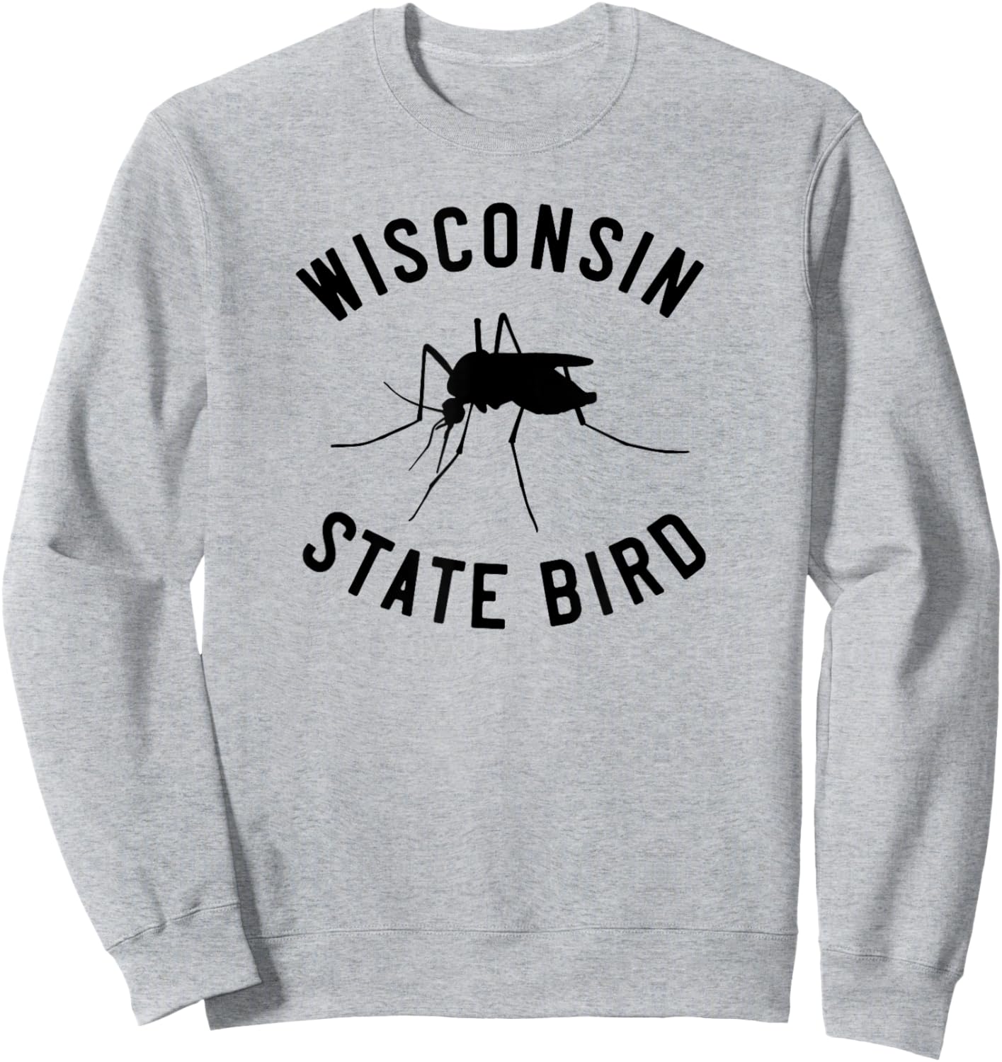 Classic Wisconsin Mosquito State Bird Sweatshirt - Sweatshirt | Ash