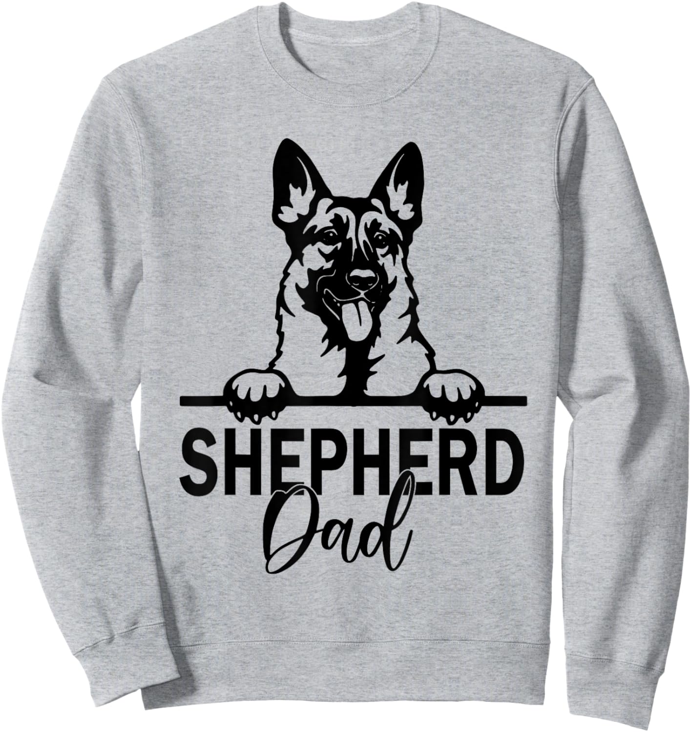 Retro German Shepherd Dad Gift Dog Owner Pet Shepard Father Sweatshirt - Sweatshirt | Ash