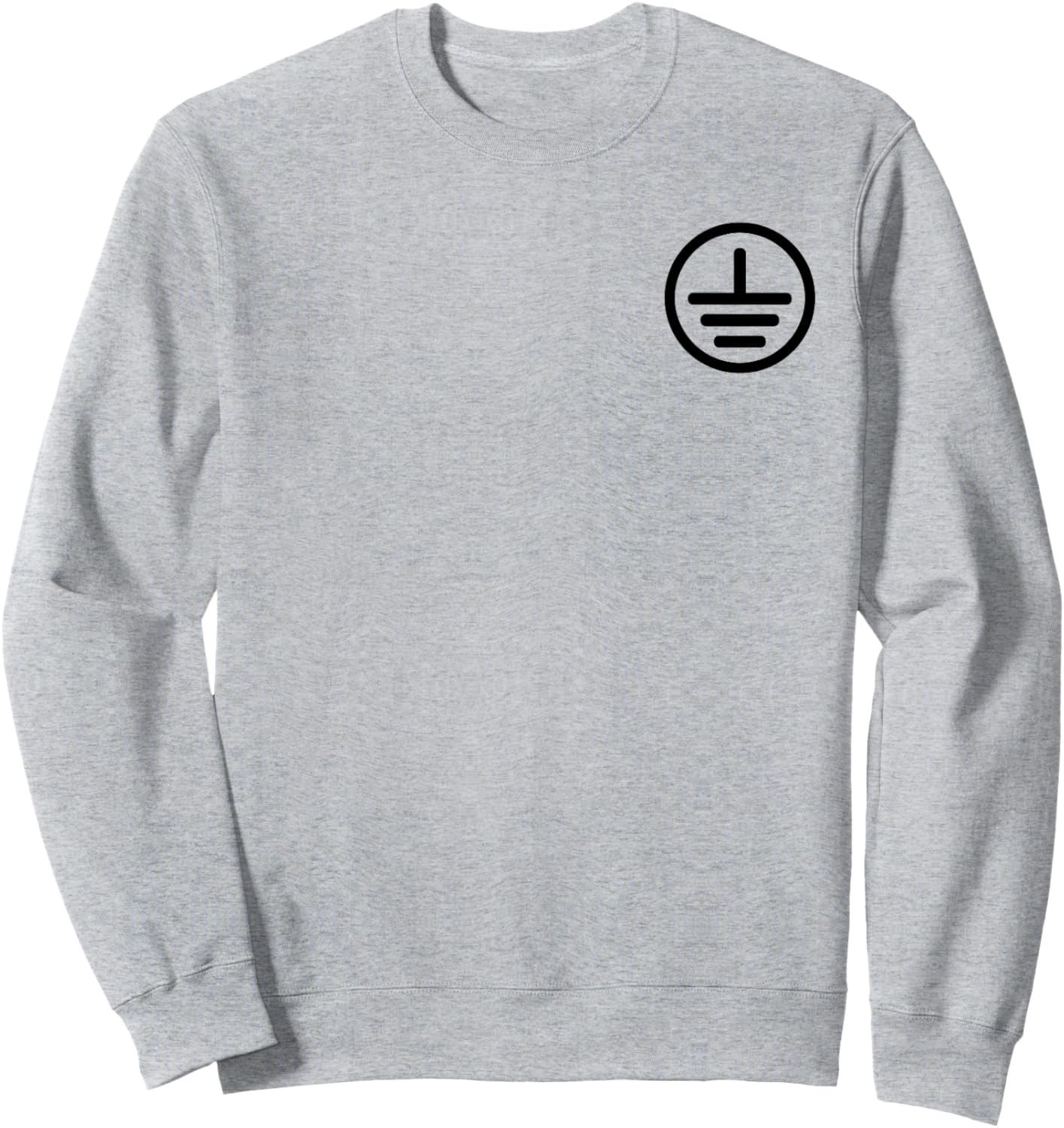 Electrical Ground Symbol Stay Grounded Electric Tech Sweatshirt - Sweatshirt | Ash