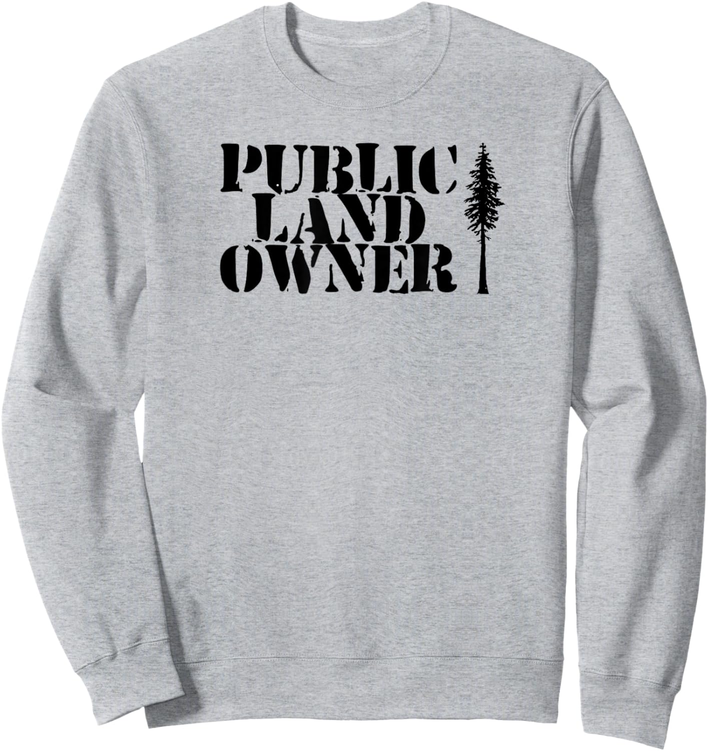Public Landowner Minimalist National Park Vintage Tree Sweatshirt - Sweatshirt | Ash