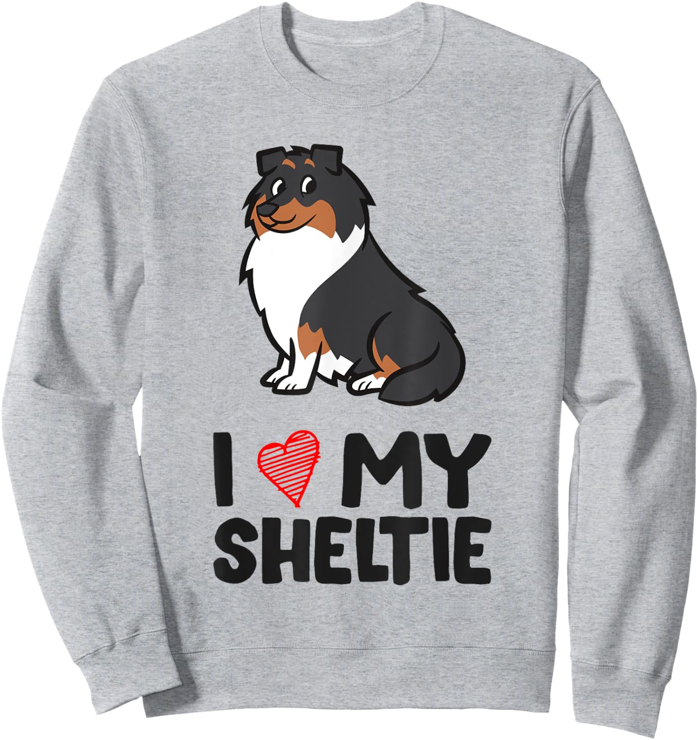 Sheltie Dog I Love My Sheltie Women Kids Sweatshirt - Sweatshirt | Ash