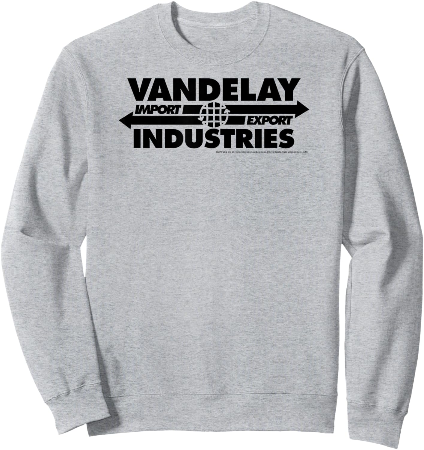 Seinfeld Vandelay Industries Logo Funny 90's TV Show Sweatshirt - Sweatshirt | Ash