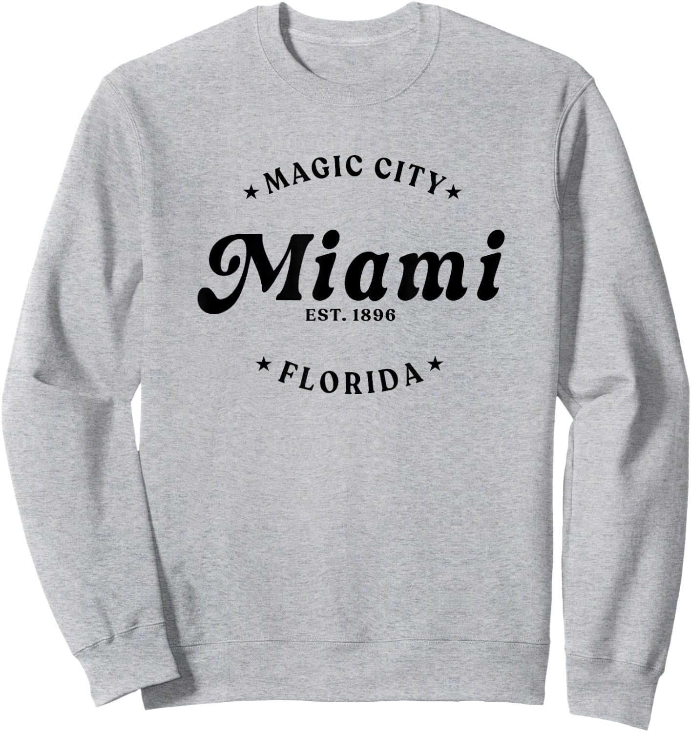Retro Miami Florida Beach Souvenir Men Women Kids Sweatshirt - Sweatshirt | Ash