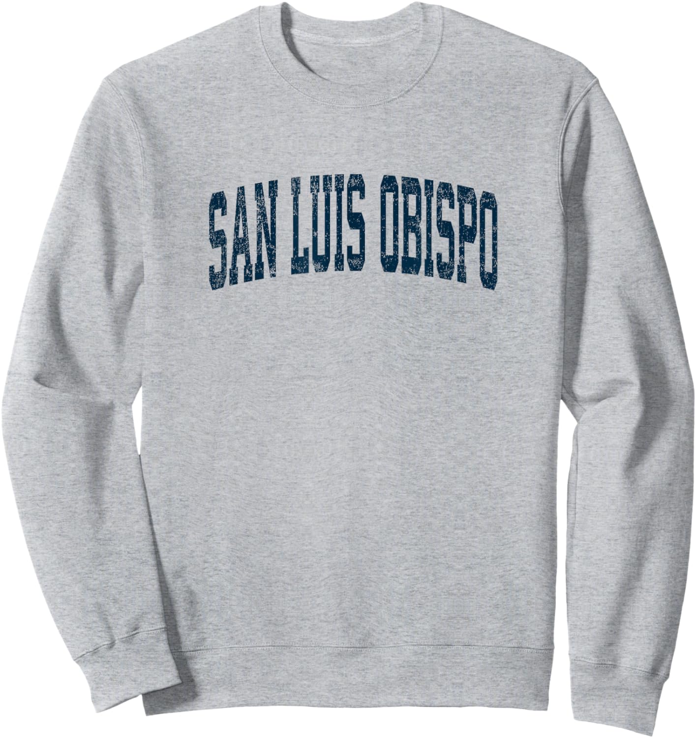 San Luis Obispo California CA Vintage Athletic Sports Navy D Sweatshirt - Sweatshirt | Ash