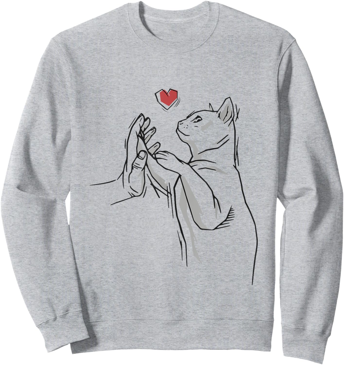 Cat Pet Cat Motif Women Cat Sweatshirt - Sweatshirt | Ash