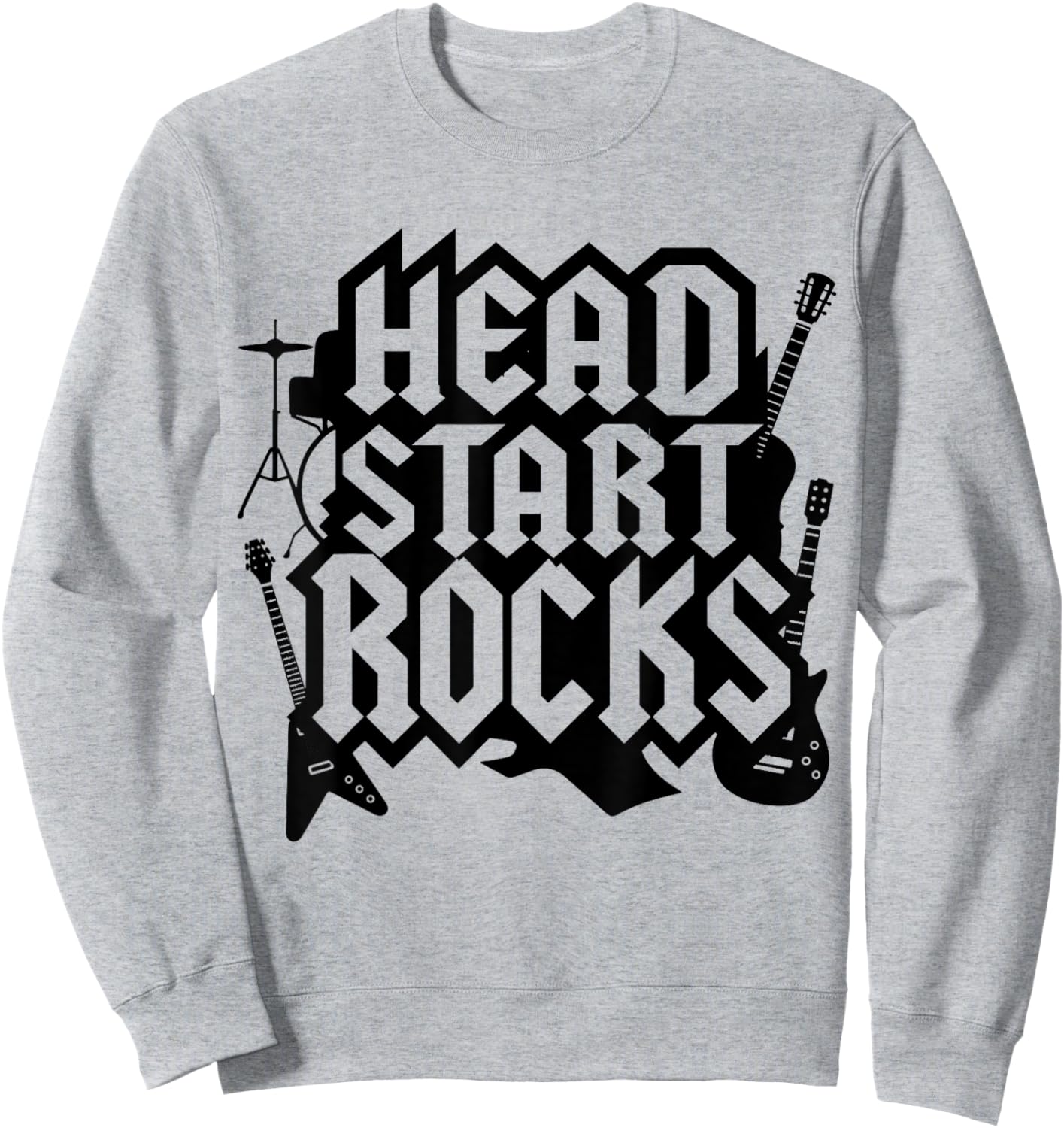 HEAD START Rocks Team HeadStart Squad Teacher Back to School Sweatshirt - Sweatshirt | Ash