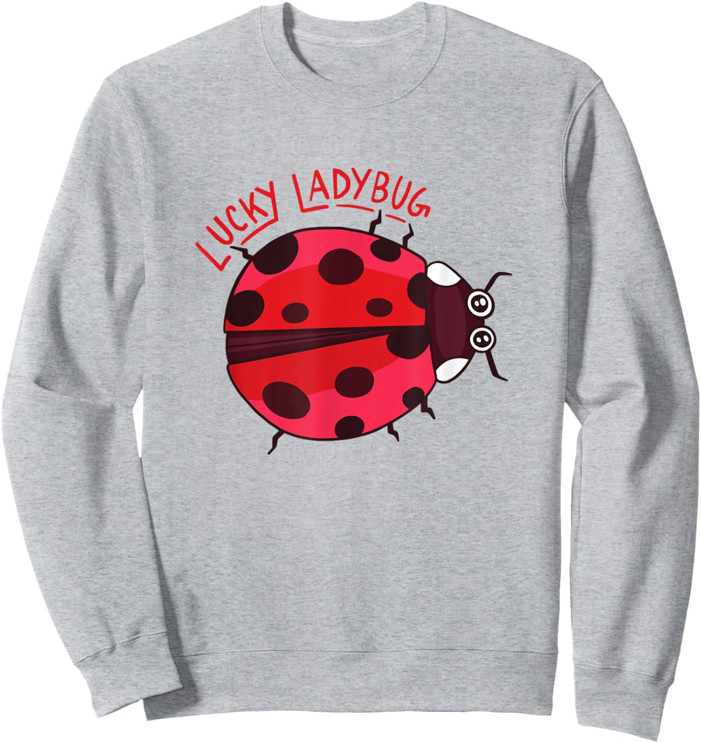 Cute Lucky Ladybug Summertime Sweatshirt - Sweatshirt | Ash
