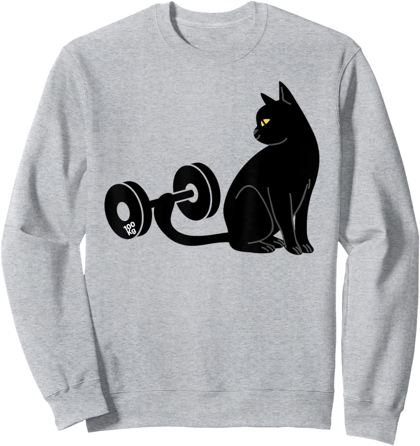 Deadlifting Cat Workout Gym Fitness Exercise Weightlifting Sweatshirt - Sweatshirt | Ash