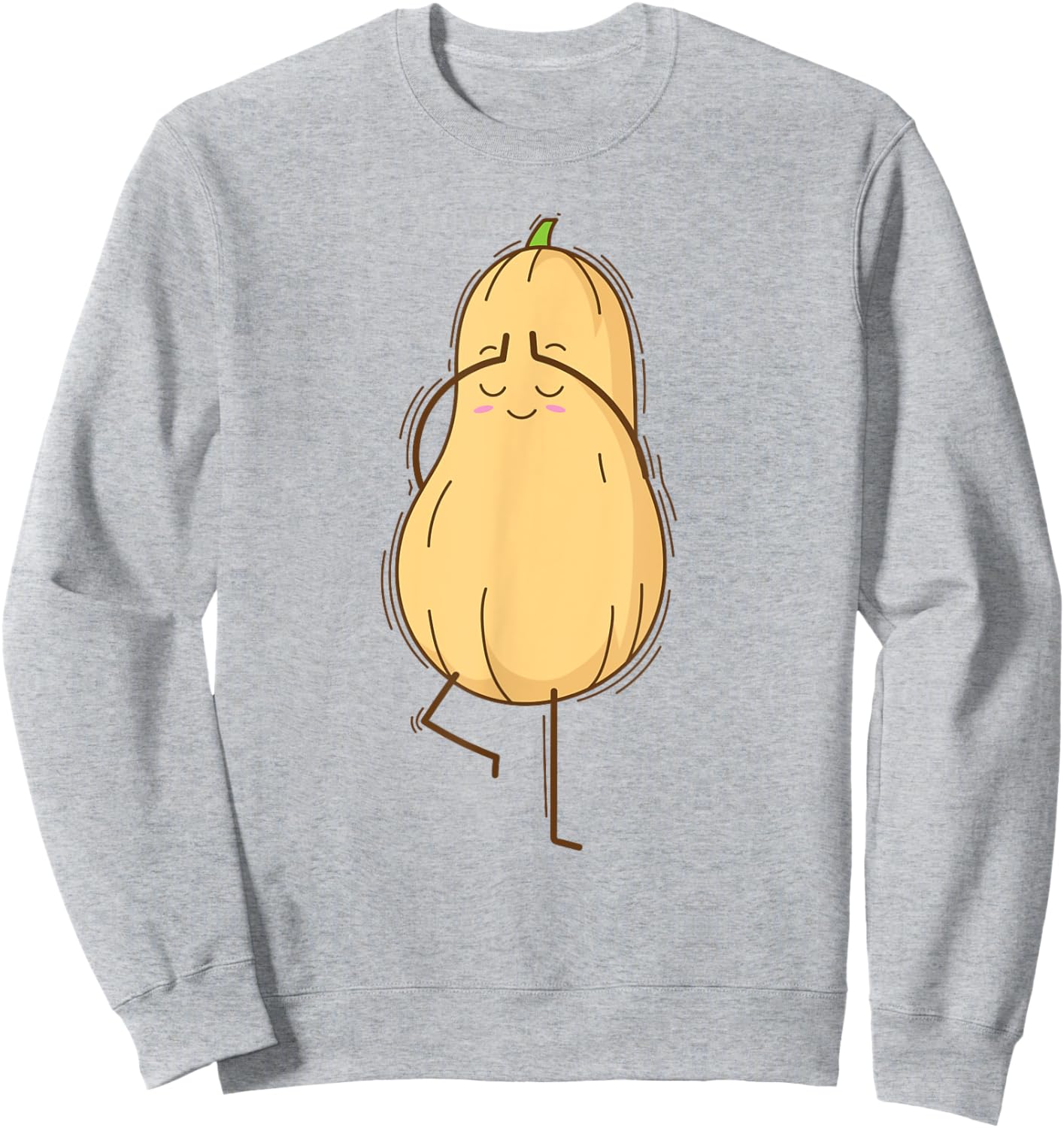 Butternut Squash doing Yoga Sweatshirt - Sweatshirt | Ash