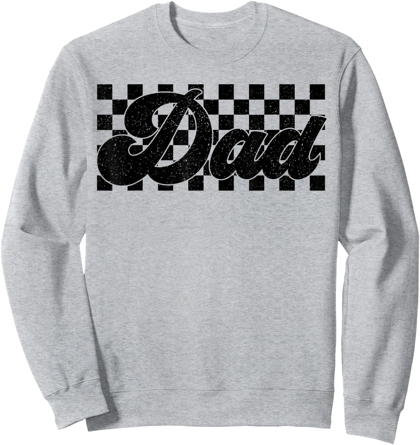 Funny Retro Checkered Dad For Father's Fatherhood ,Dad Life Sweatshirt - Sweatshirt | Ash