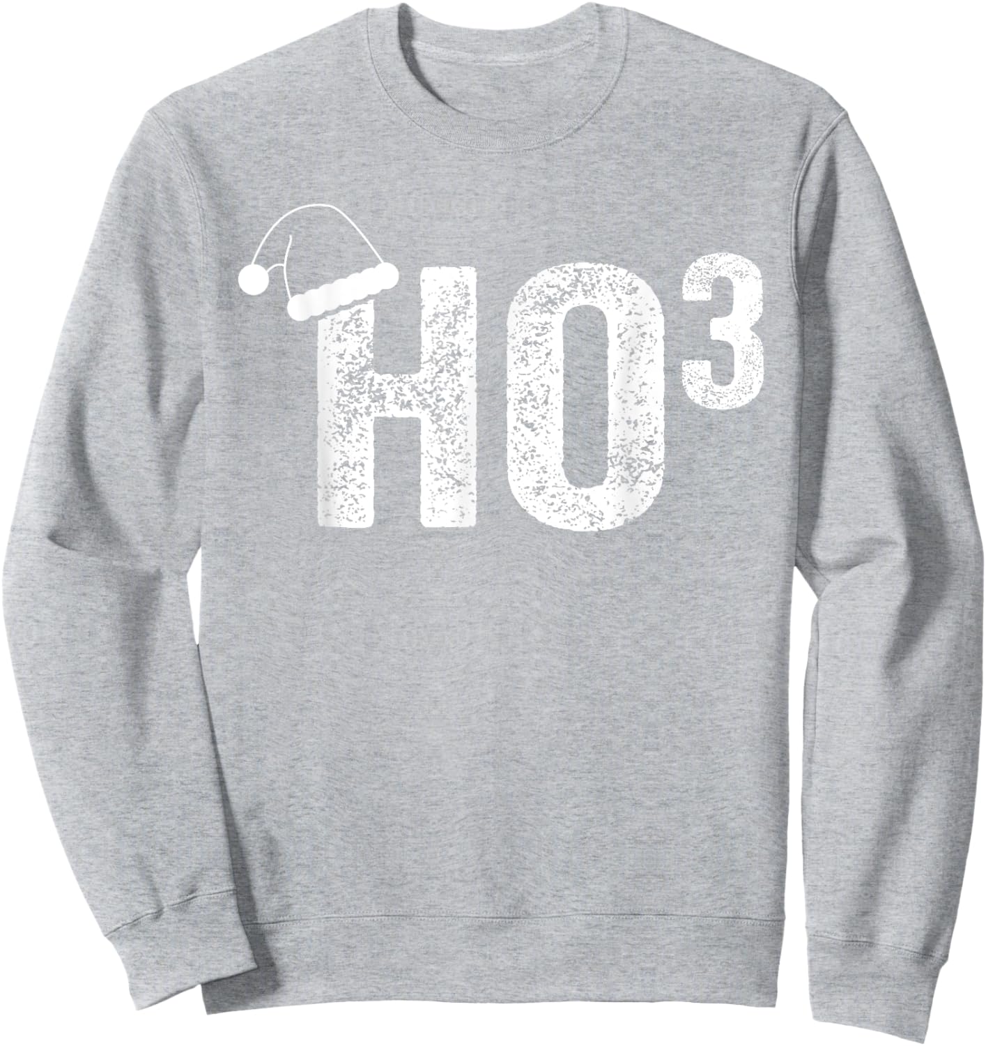 Funny Ho Ho Ho HO3 Math Teacher Santa Hat Christmas Xmas Sweatshirt - Sweatshirt | Ash