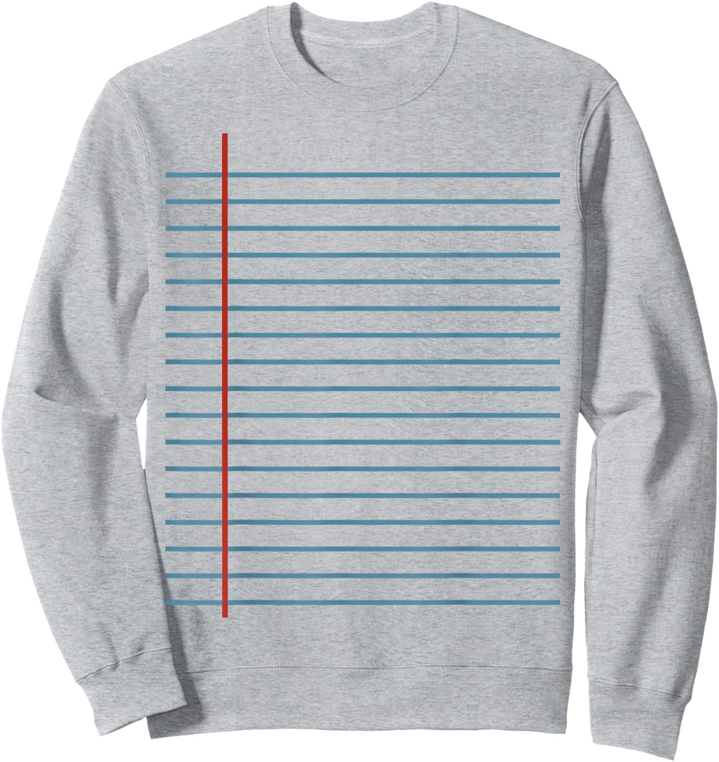 Lined Paper Notebook Funny School Student Costume Easy DIY Sweatshirt - Sweatshirt | Ash