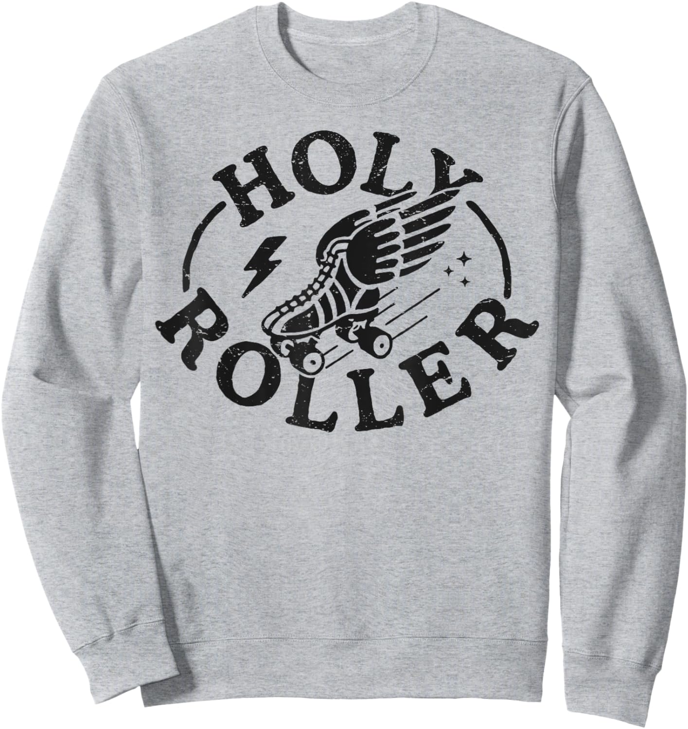 Holy Roller Skating Skater Skate Shoes Retro Vintage 70s/80s Sweatshirt - Sweatshirt | Ash