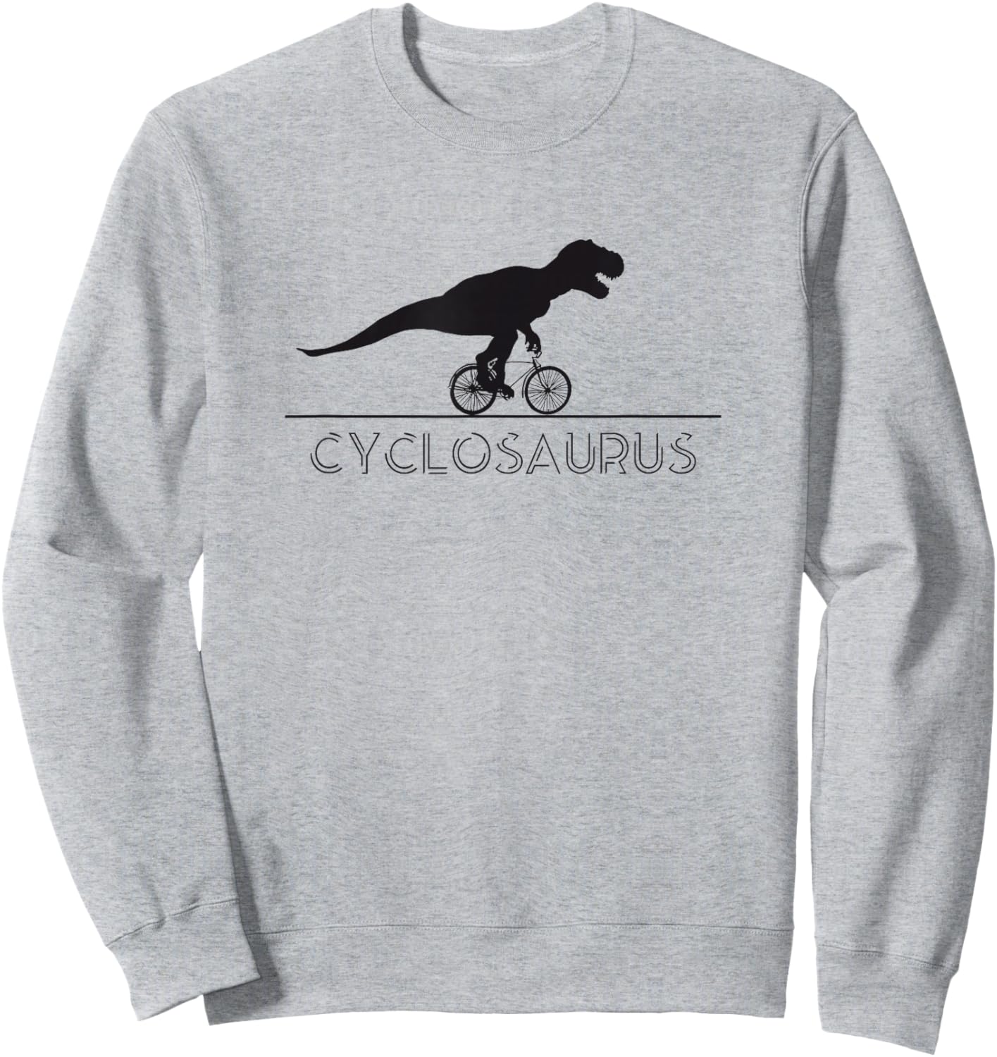 I feel the Animal in me Dinosaur Cyclist Bicycle Racing Bike Sweatshirt - Sweatshirt | Ash