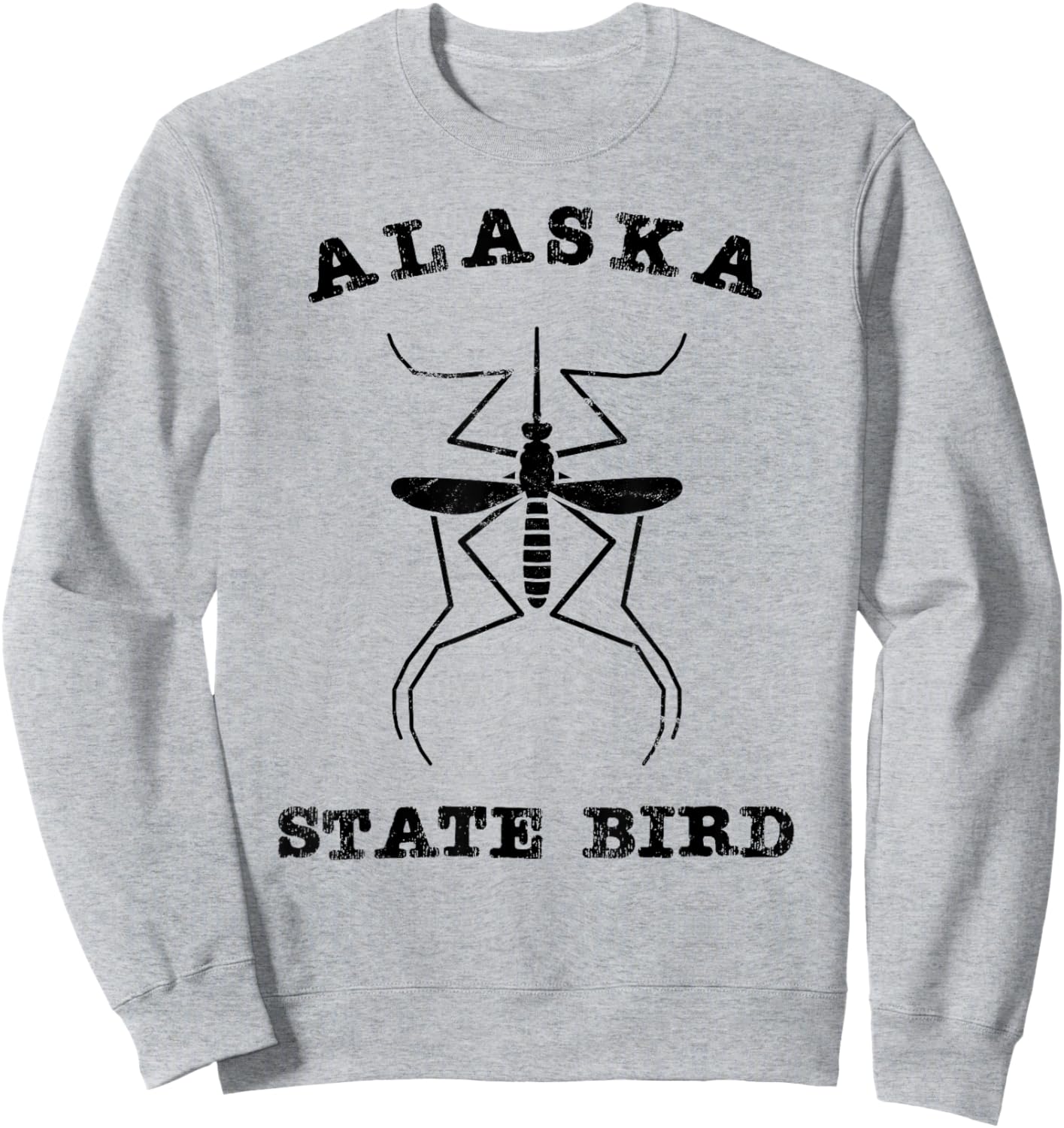 Alaska State Bird Mosquito Sweatshirt - Sweatshirt | Ash