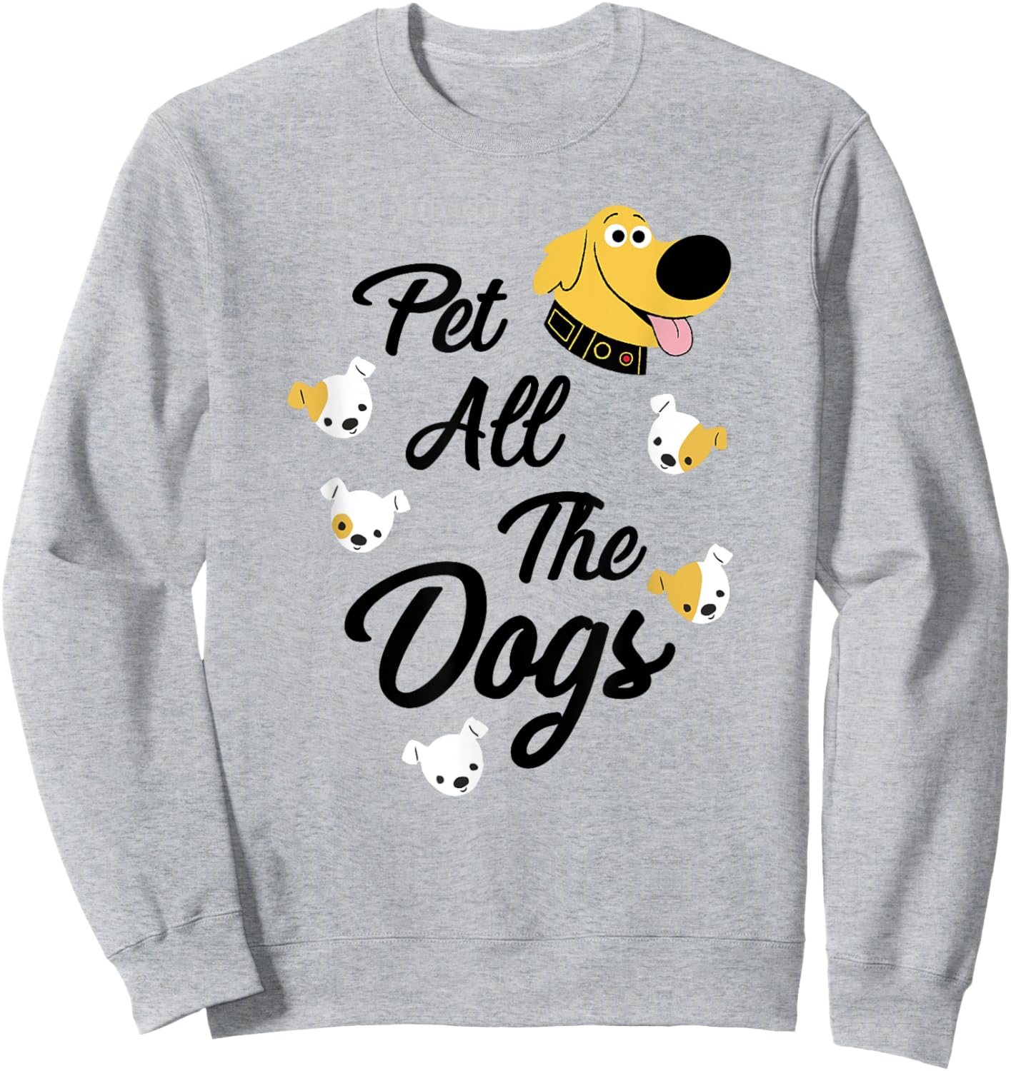 Disney Pixar UP Dug I Pet All The Dogs Sweatshirt - Sweatshirt | Ash