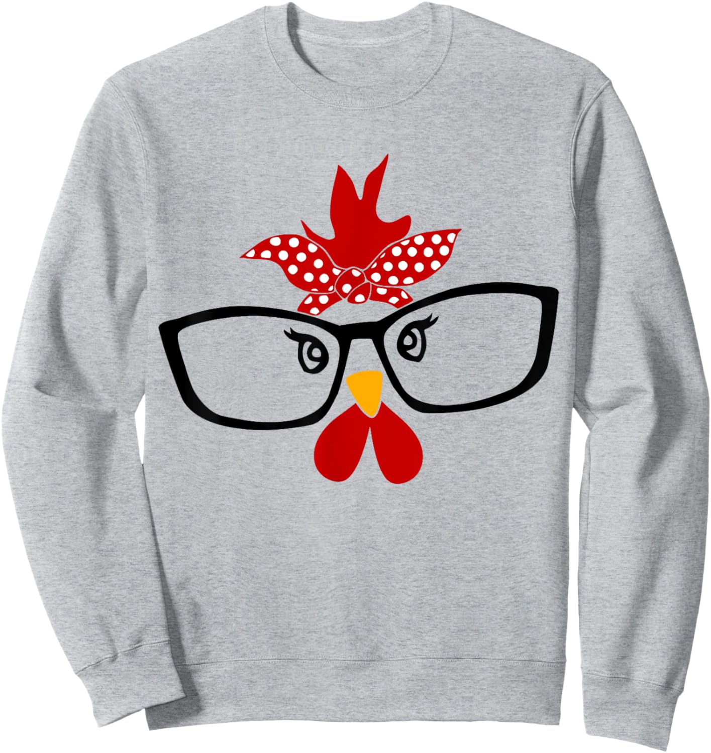 Funny Chicken Face Halloween Costume Sweatshirt - Sweatshirt | Ash