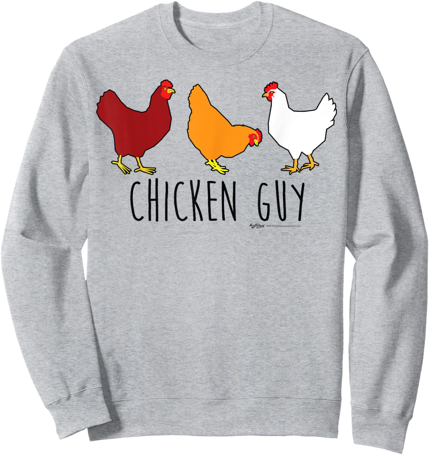 Chicken Guy Funny Farmers Sweatshirt - Sweatshirt | Ash