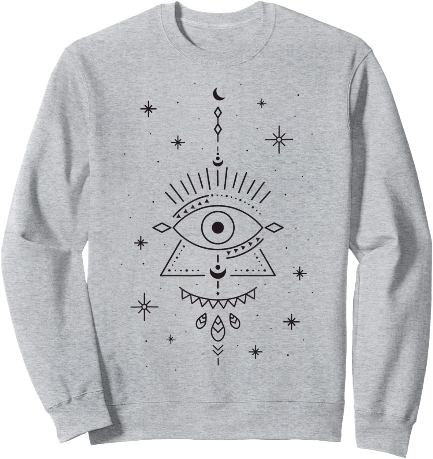 Seeing Eyes Yoga Evil Eye Yoga Evil Eye Curse Protection Sweatshirt - Sweatshirt | Ash