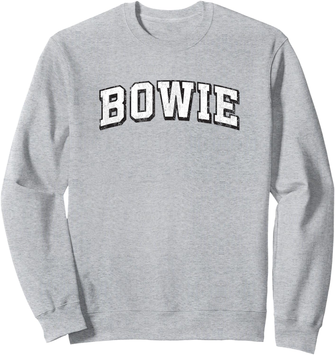 Bowie Maryland Vintage Athletic Sports B&W Print Sweatshirt - Sweatshirt | Ash