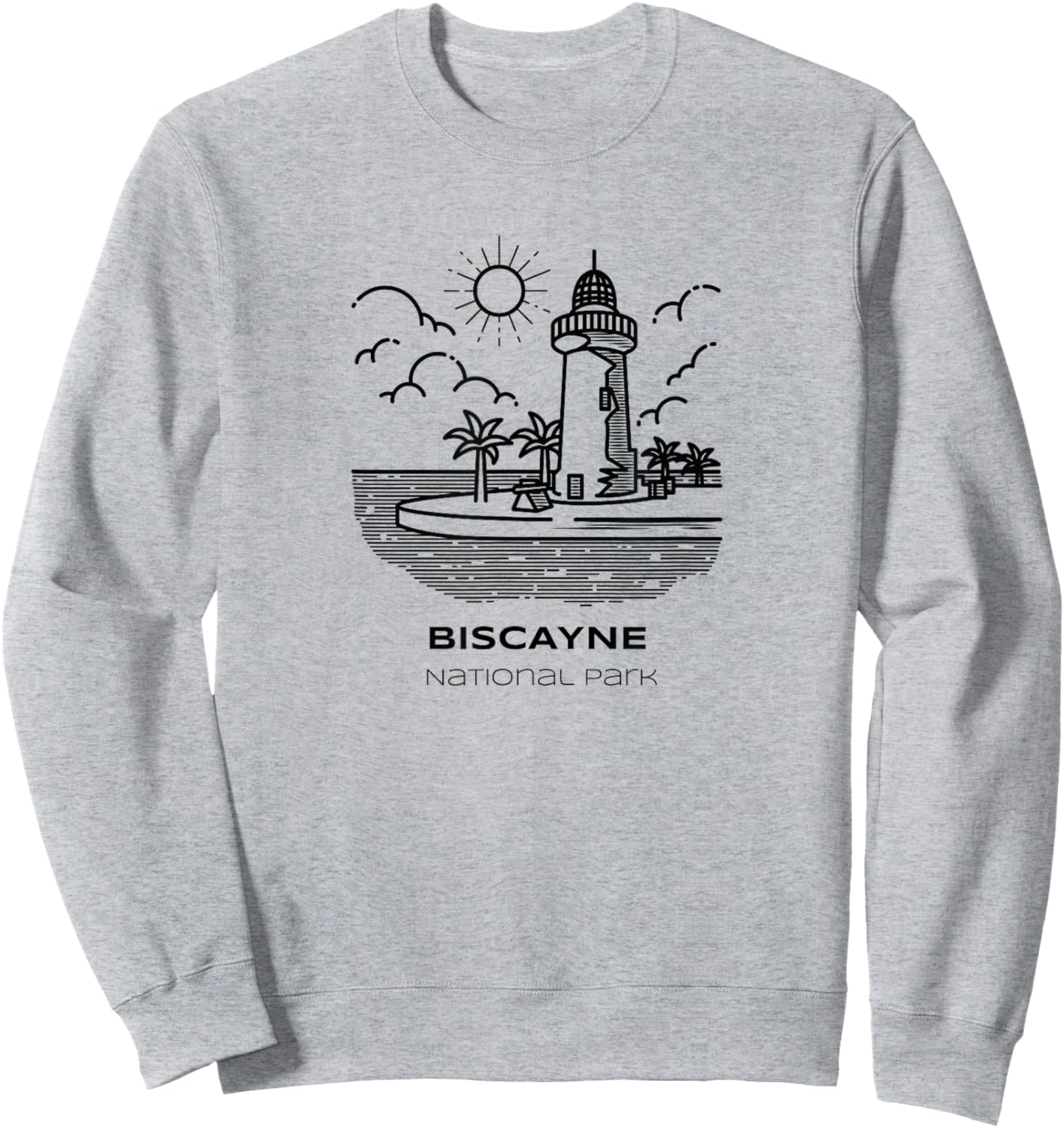 Vintage Biscayne National Park Hike Sweatshirt - Sweatshirt | Ash