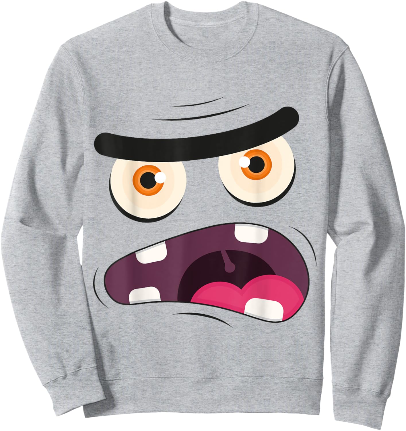 Monster Face Sweatshirt - Sweatshirt | Ash