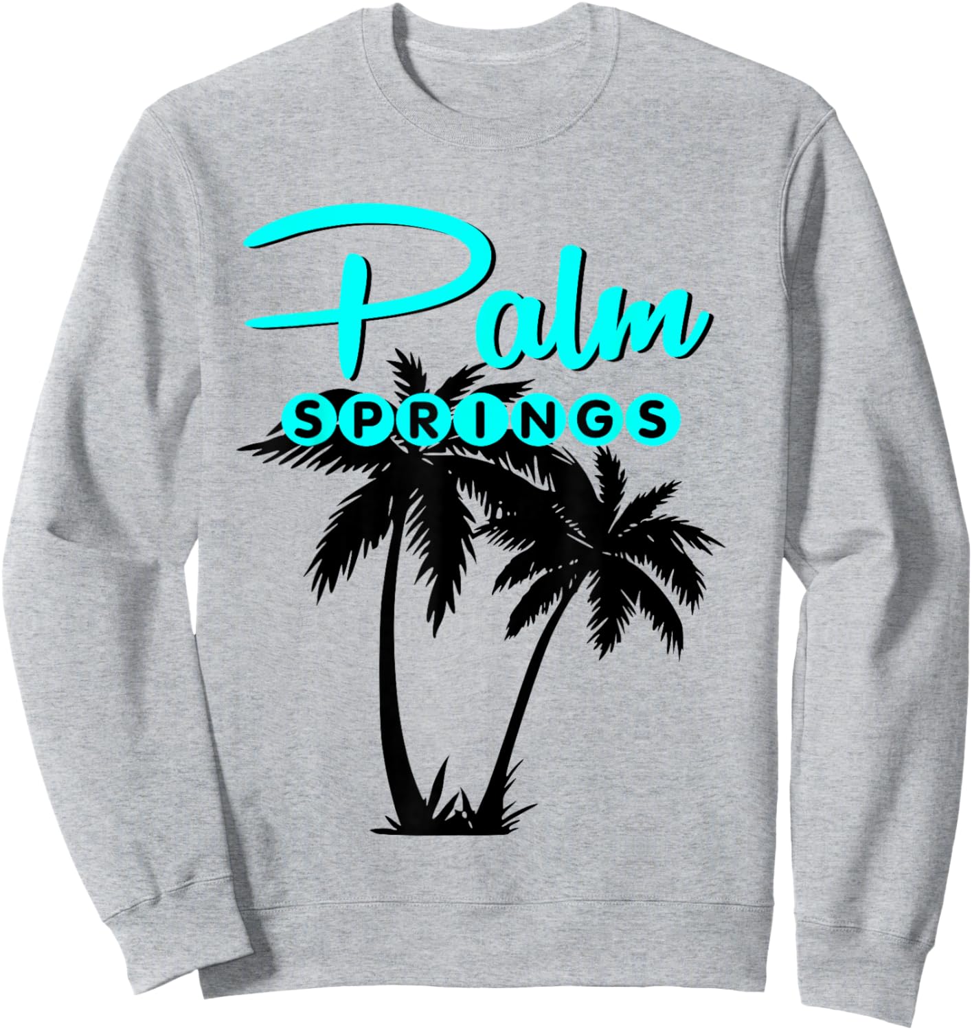 PALM SPRINGS RETRO VINTAGE CALIFORNIA Palm Tree Sweatshirt - Sweatshirt | Ash