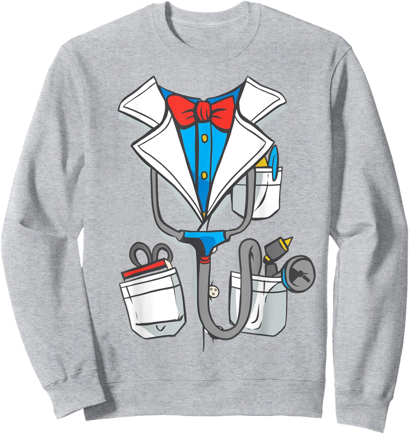 Doctor White Lab Coat Halloween Kids Costume Sweatshirt - Sweatshirt | Ash