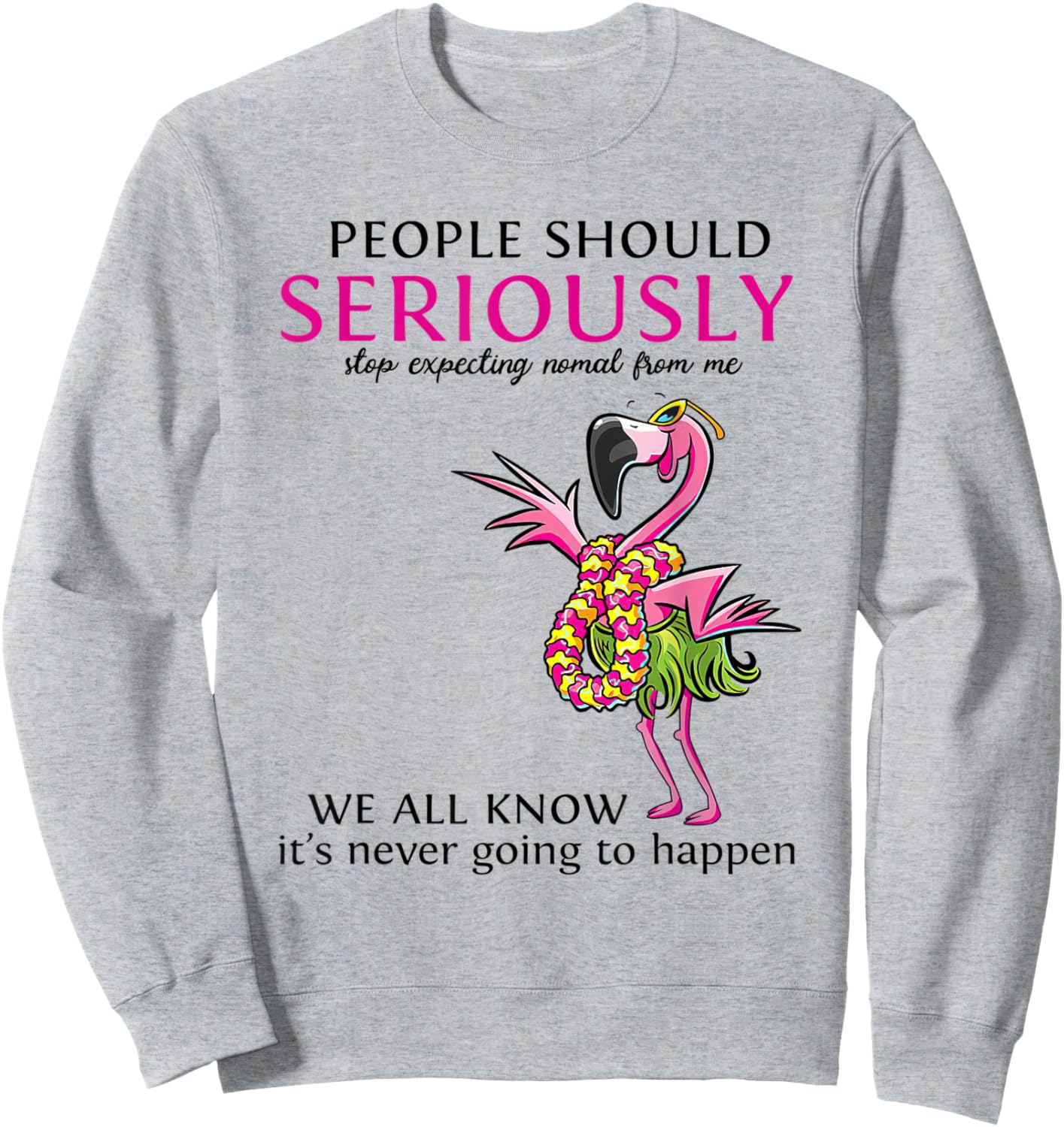 Flamingo People Should Seriously Stop Expecting Normal Sweatshirt - Sweatshirt | Ash