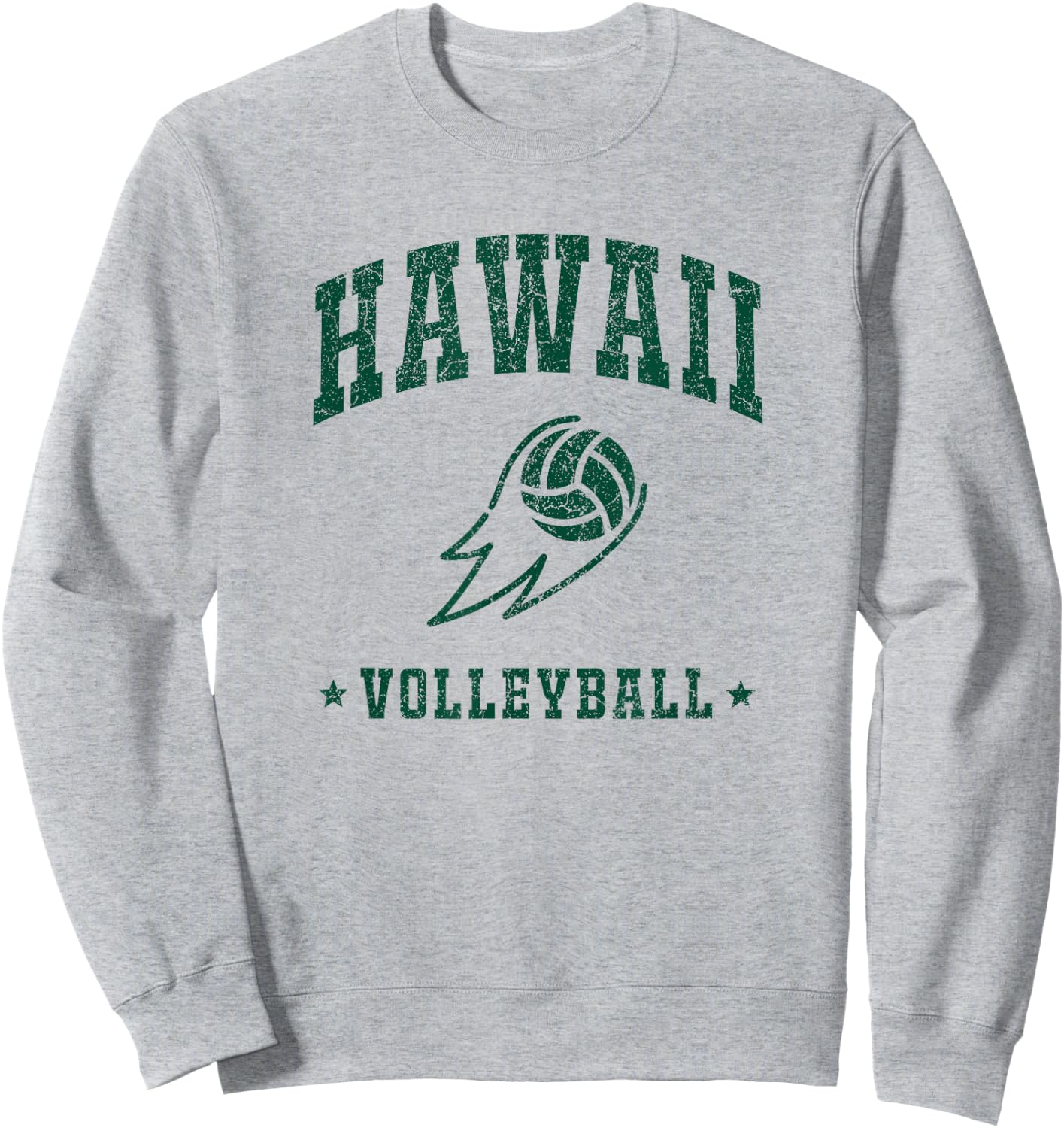 Hawaii Volleyball Vintage Gameday Retro Volleyball Lover Sweatshirt - Sweatshirt | Ash
