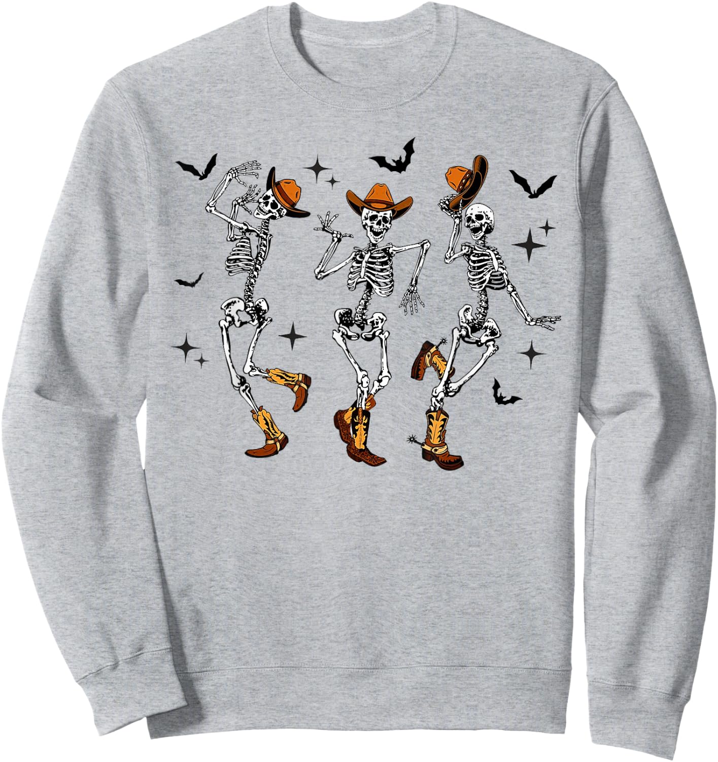 Skeleton Cowboy Dancing Halloween Sweatshirt - Sweatshirt | Ash