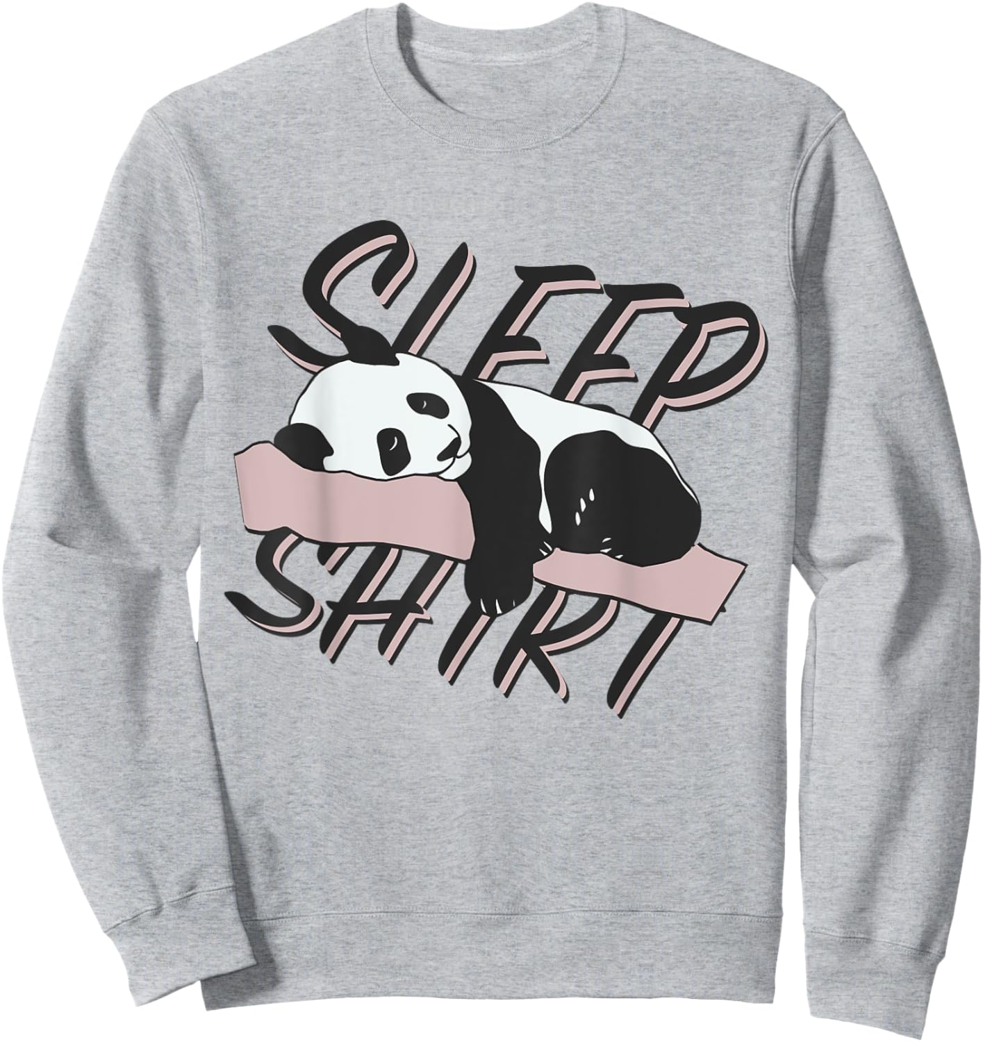 Sleep shirt pajamas pajamas nightgown panda gift Sweatshirt - Sweatshirt | Ash
