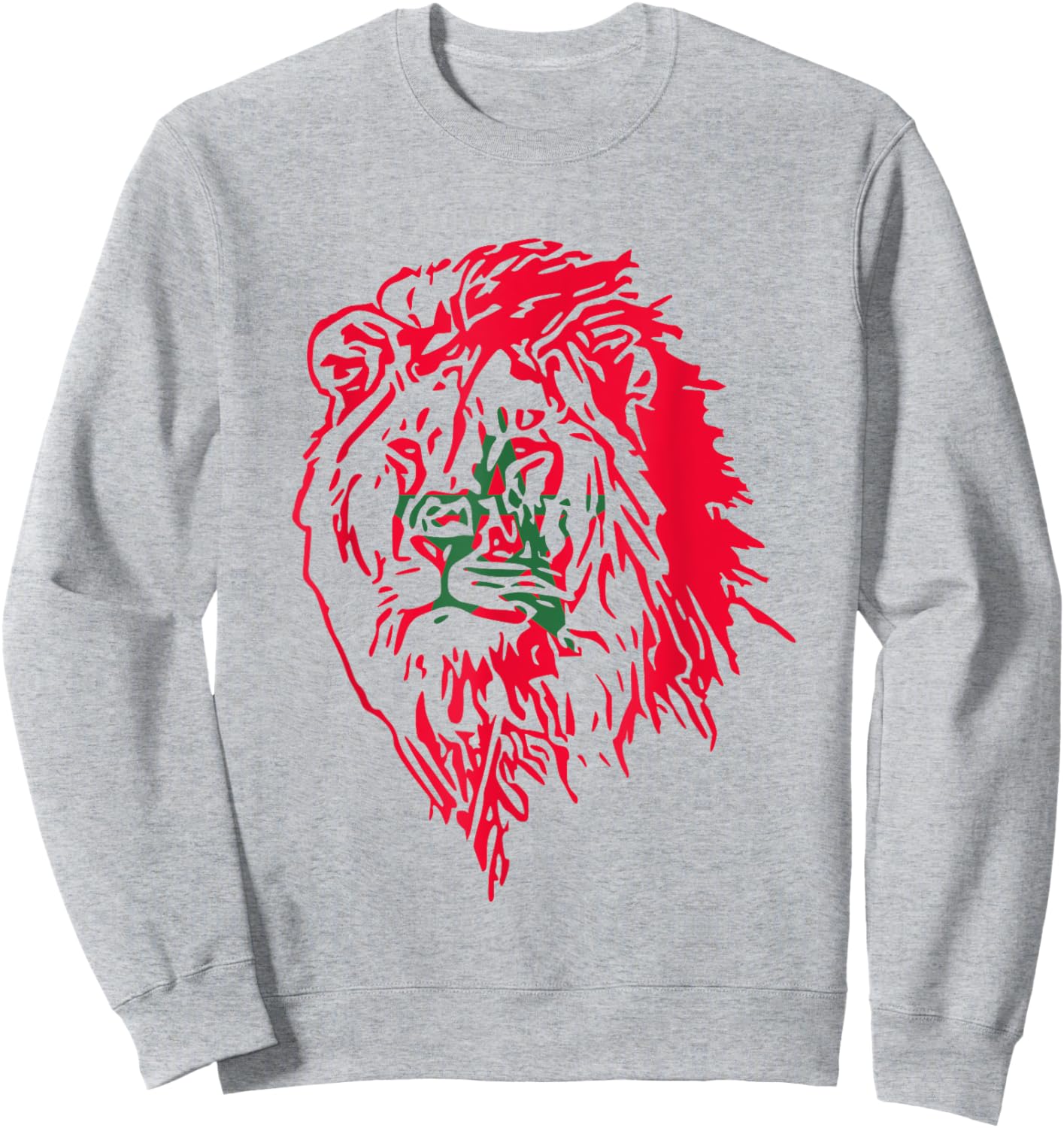 Moorish American Morocco Flag Moroccan Soccer Supporter Sweatshirt - Sweatshirt | Ash