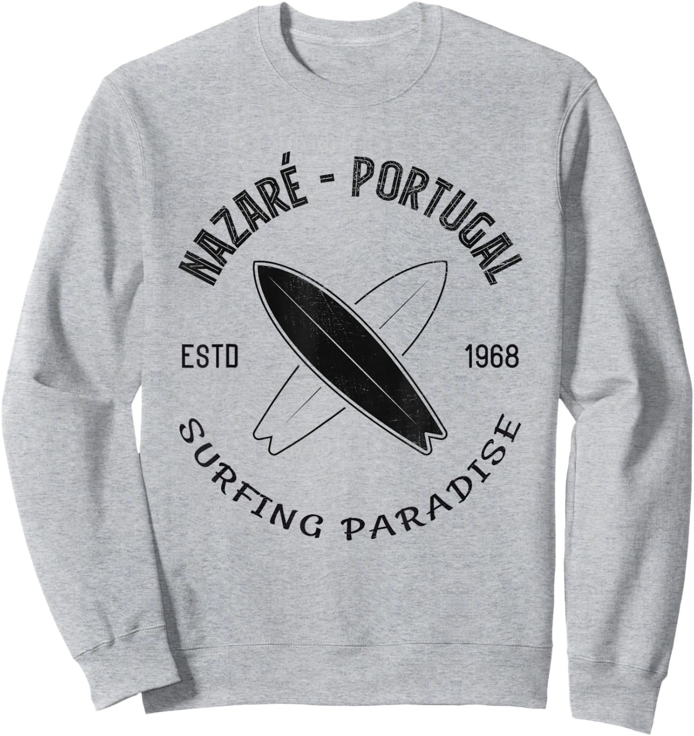Nazare Surf Surfing Portugal Souvenir Surfer Praia do Norte Sweatshirt - Sweatshirt | Ash