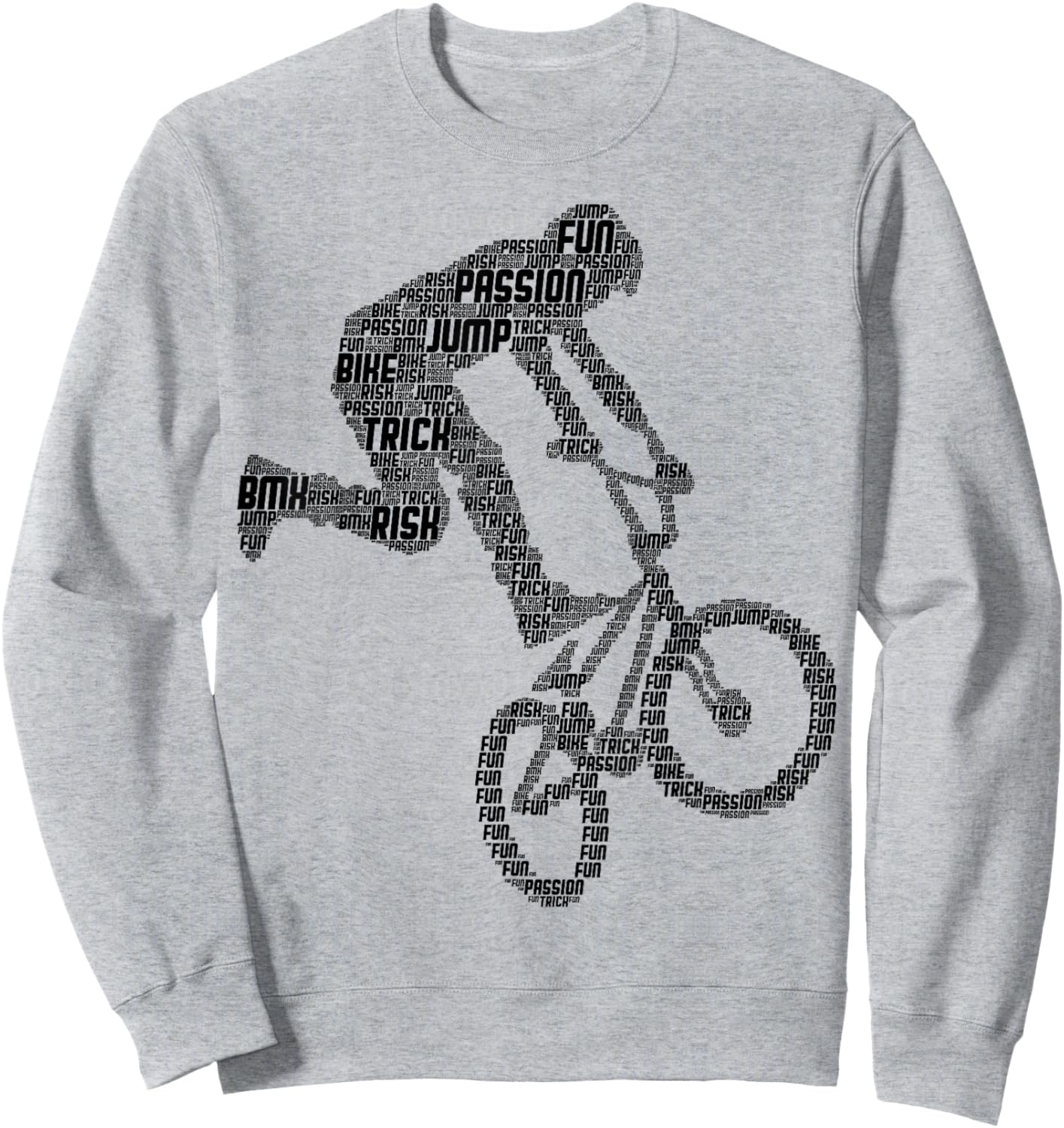 BMX Rider Bike Bicycle Stunt Racing Boys Kids Sweatshirt - Sweatshirt | Ash