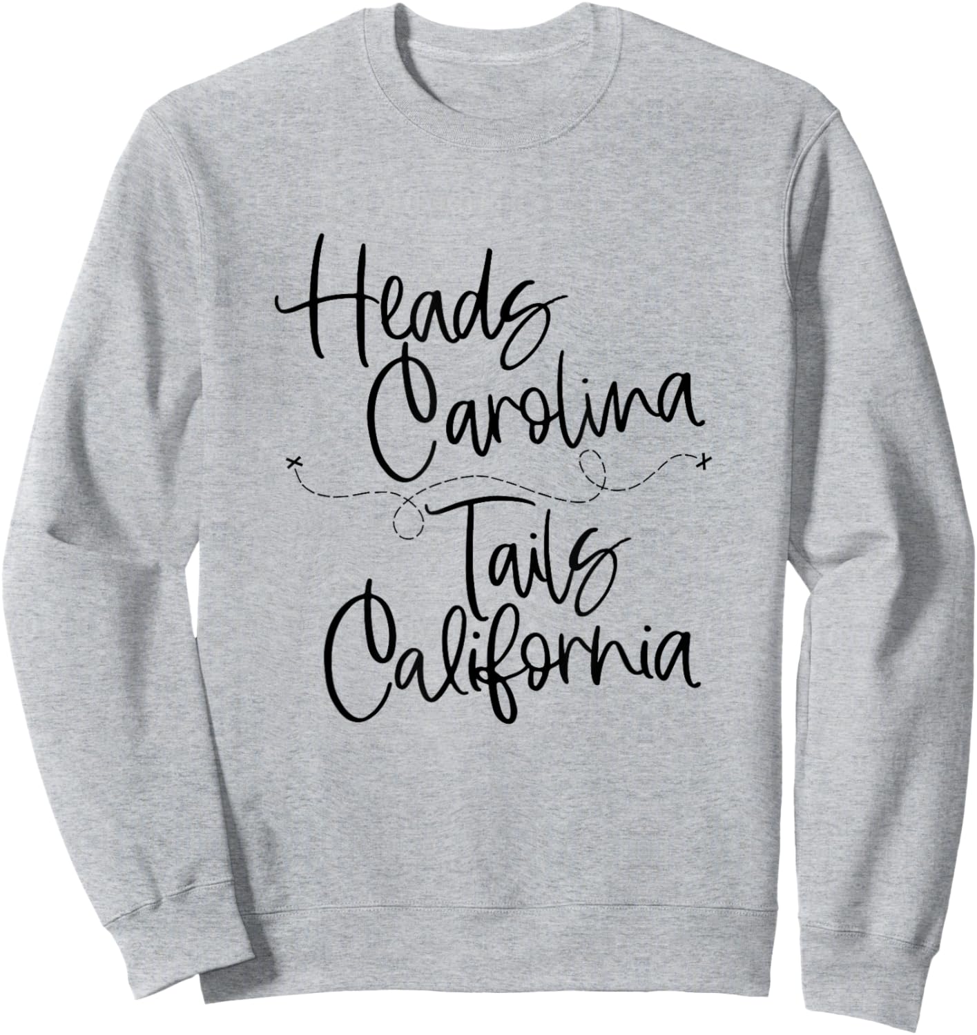 Heads Carolina Tails California 90's Country Design Sweatshirt - Sweatshirt | Ash