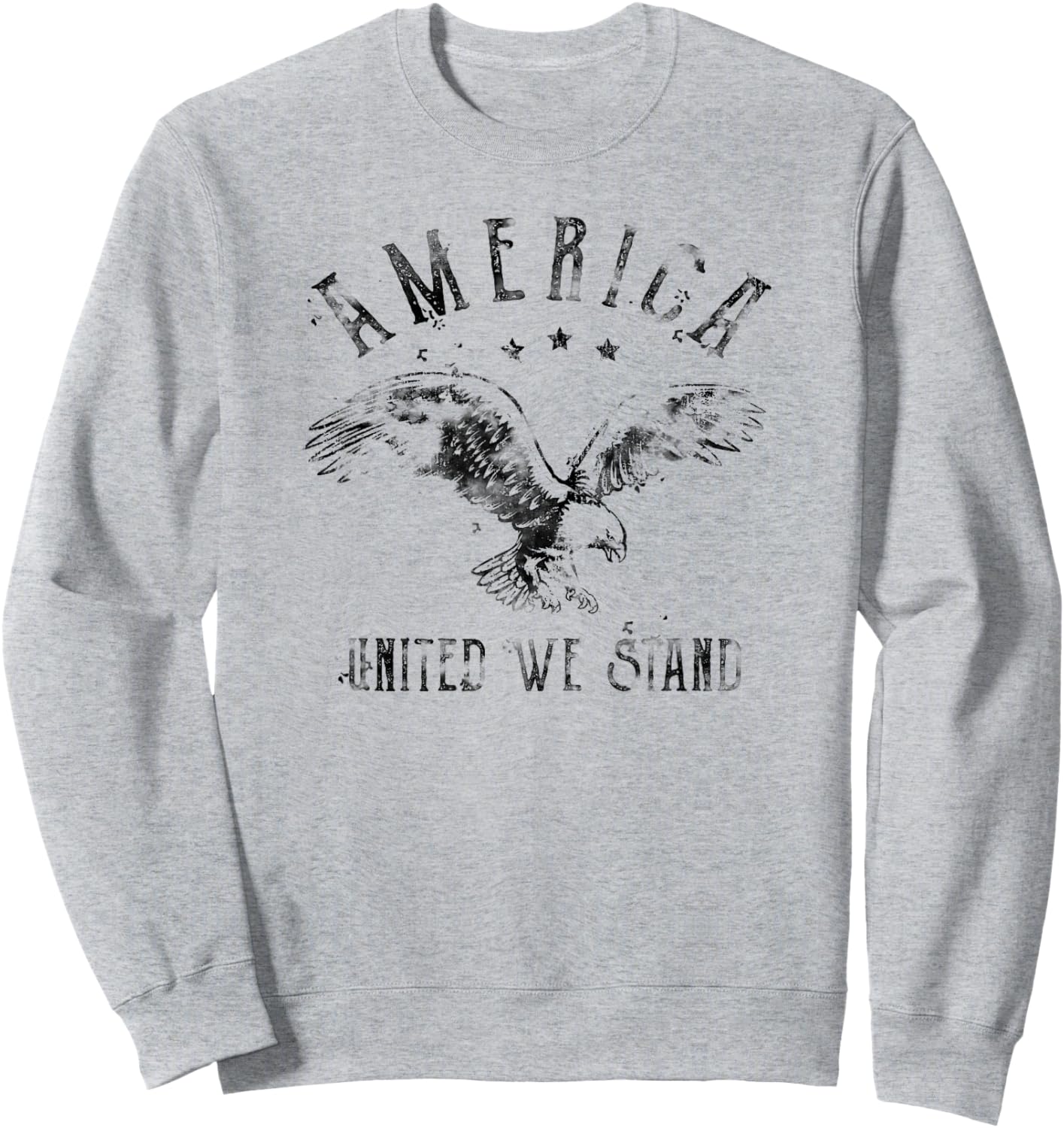 Trendy United We Stand Vintage American Eagle Logo Sweatshirt - Sweatshirt | Ash
