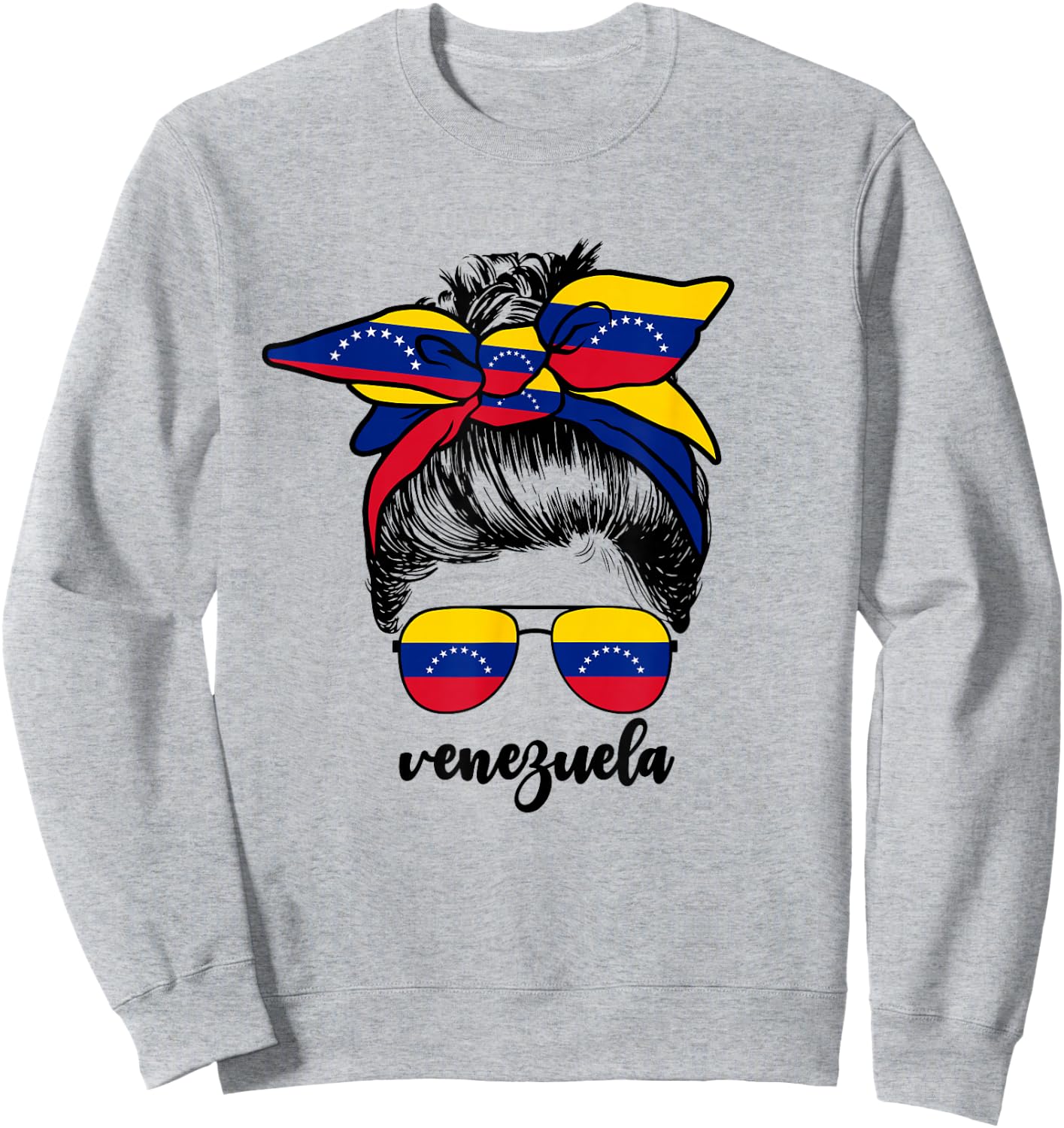 Venezuela Venezuelan Girl Girls Venezolana Flag Sweatshirt - Sweatshirt | Ash