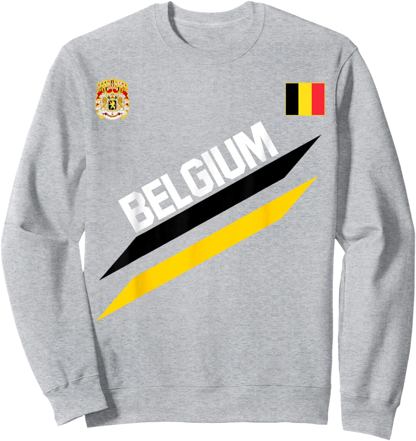 Belgian Football Soccer Ball Travel Jersey Allez La Belgique Sweatshirt - Sweatshirt | Ash