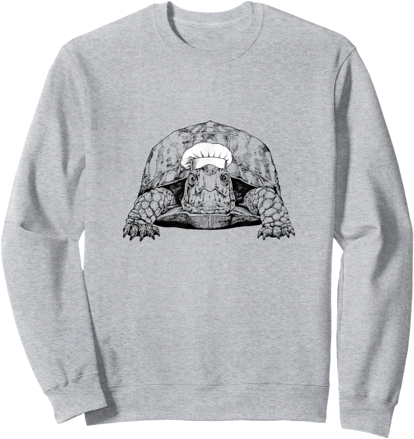 Eastern Box Turtle Animal Chef Funny Cooking Cook Sweatshirt - Sweatshirt | Ash