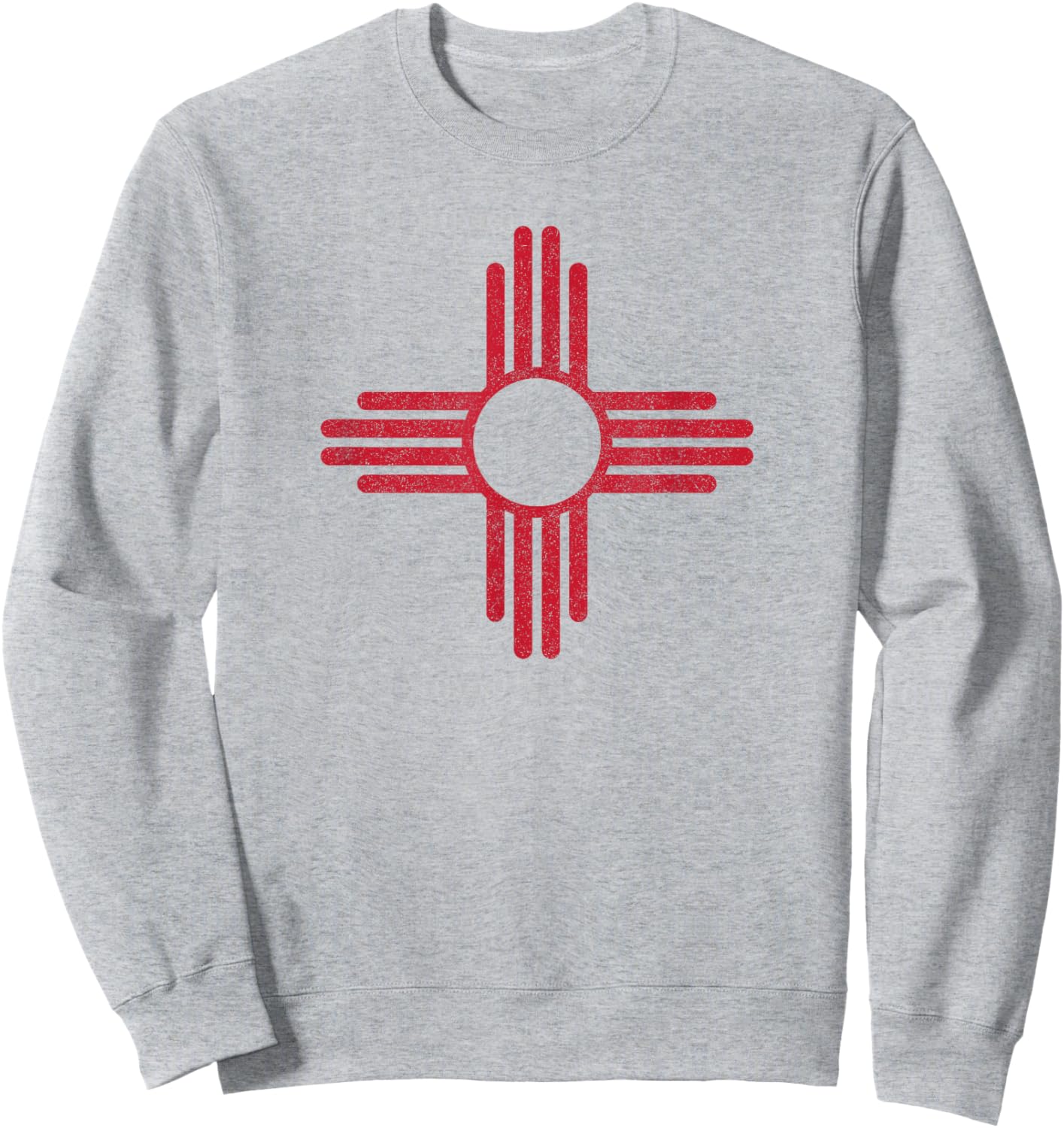 Vintage New Mexico Flag Zia Sun Souvenir Kids Sweatshirt - Sweatshirt | Ash