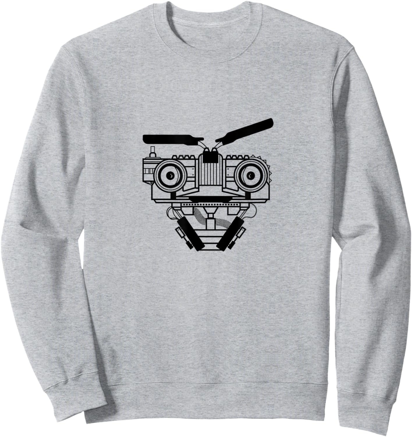 Retro 80s Johnny Five Short Circuit Sweatshirt - Sweatshirt | Ash