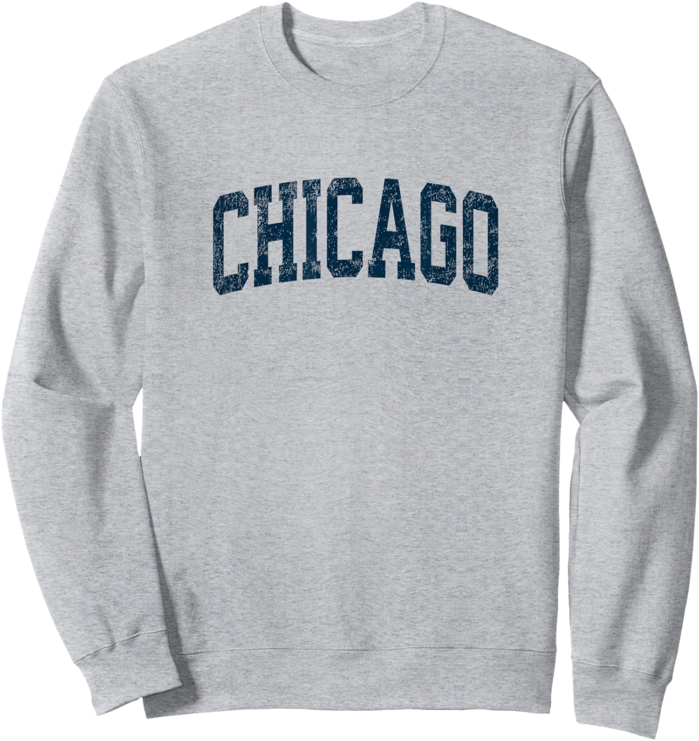 Chicago Illinois IL Vintage Athletic Sports Navy Design Sweatshirt - Sweatshirt | Ash