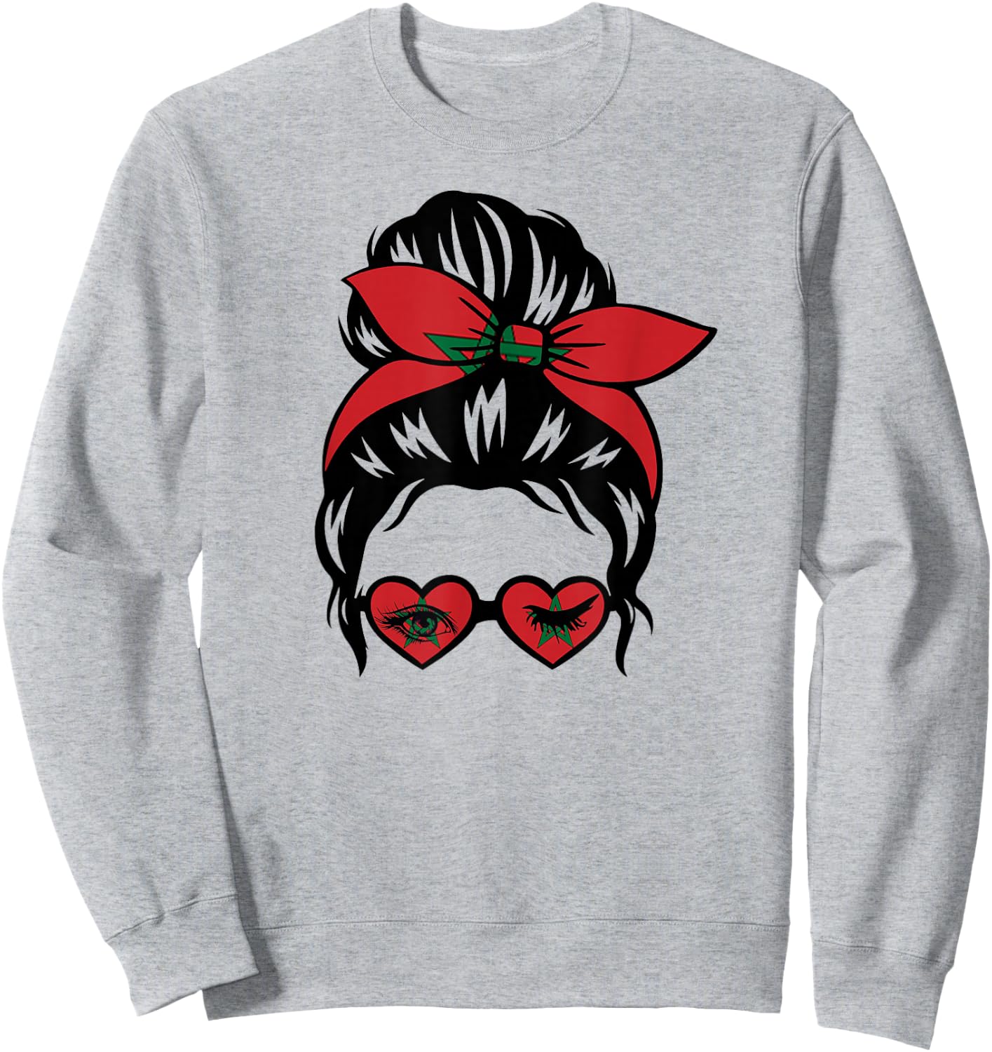 Moroccan Flag Morocco Soccer Jersey Women Boys Girls Sweatshirt - Sweatshirt | Ash